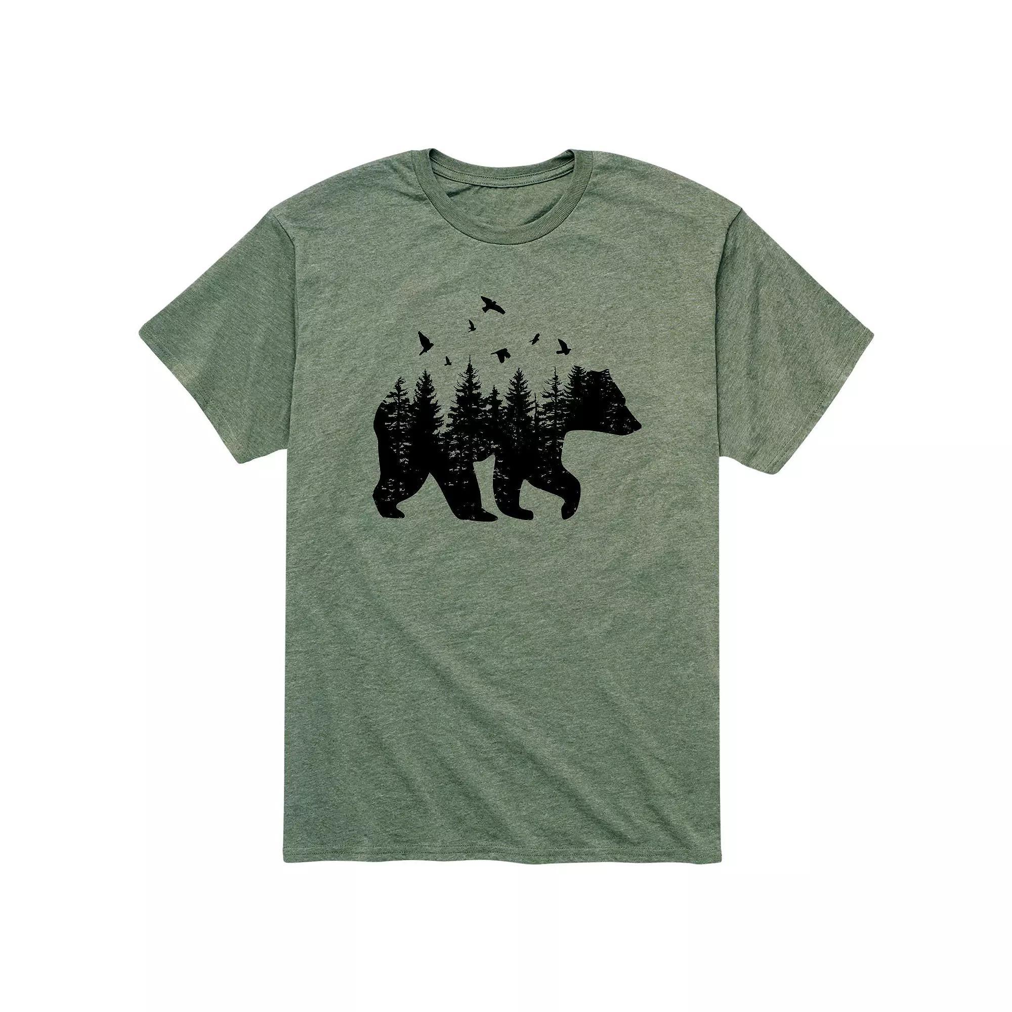 Men's Forest Bear Silhouette Tee, Size: XL, Green 2 Product Image