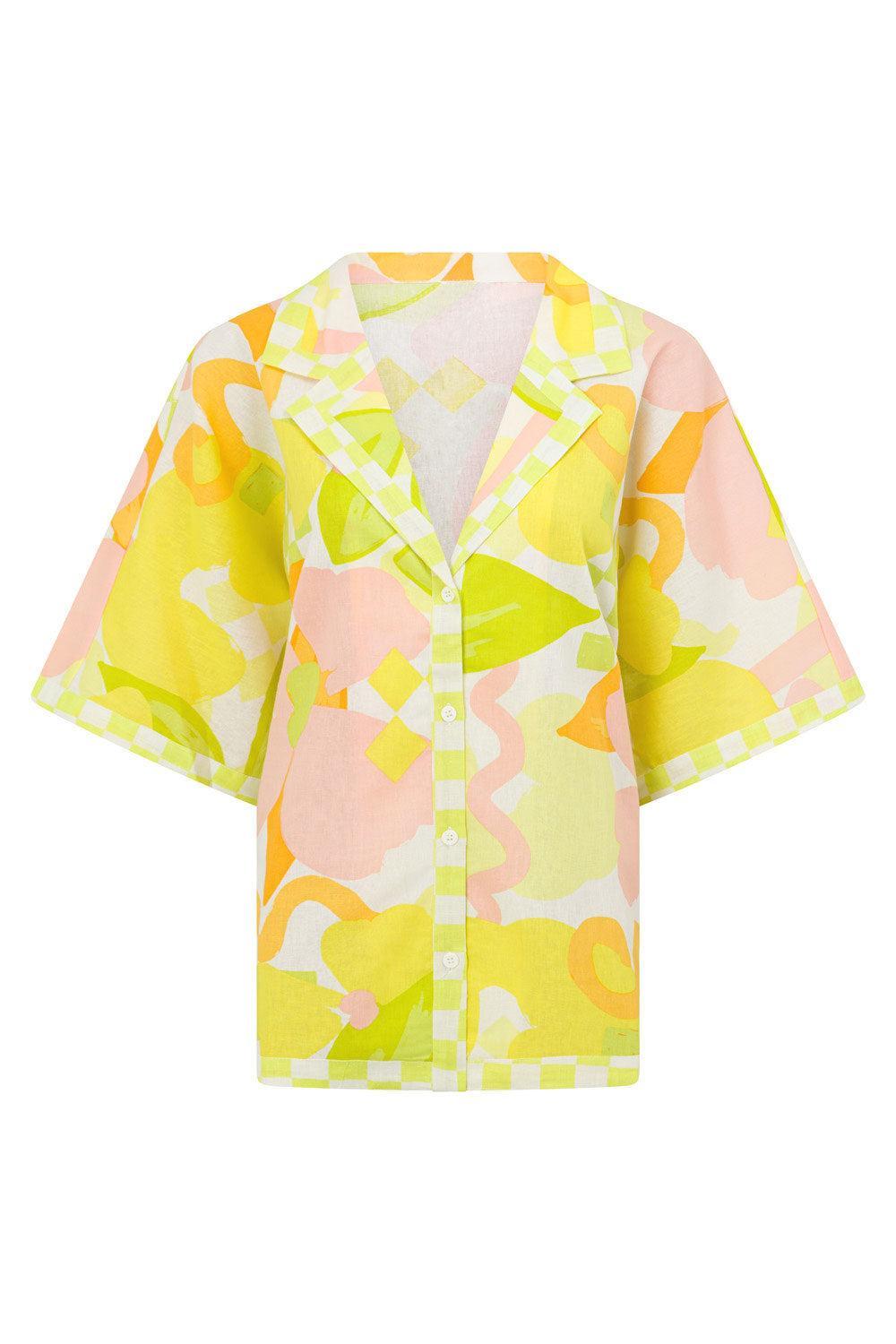 Elli Top -  Checker Floral Product Image