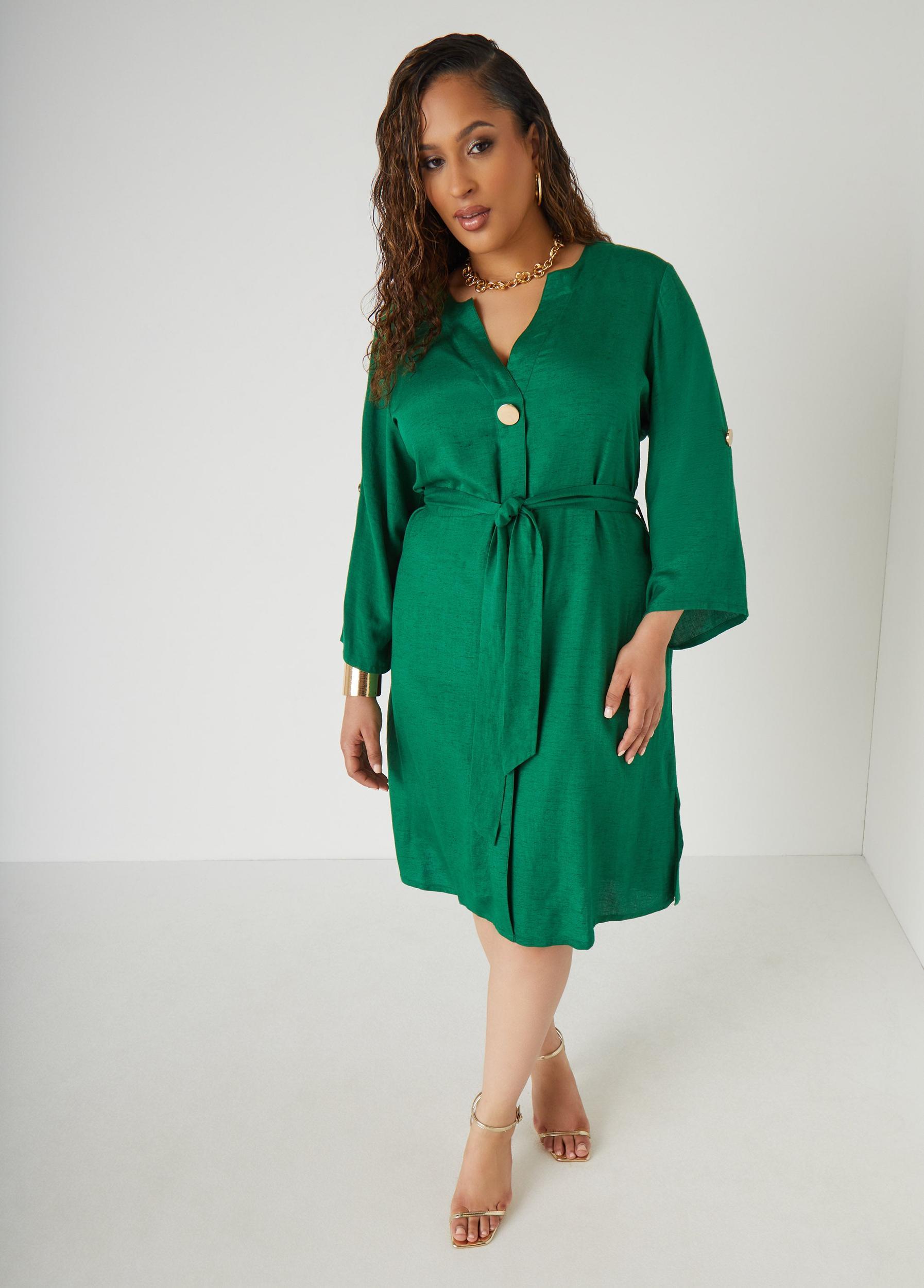 Button Embellished Shirtdress Product Image