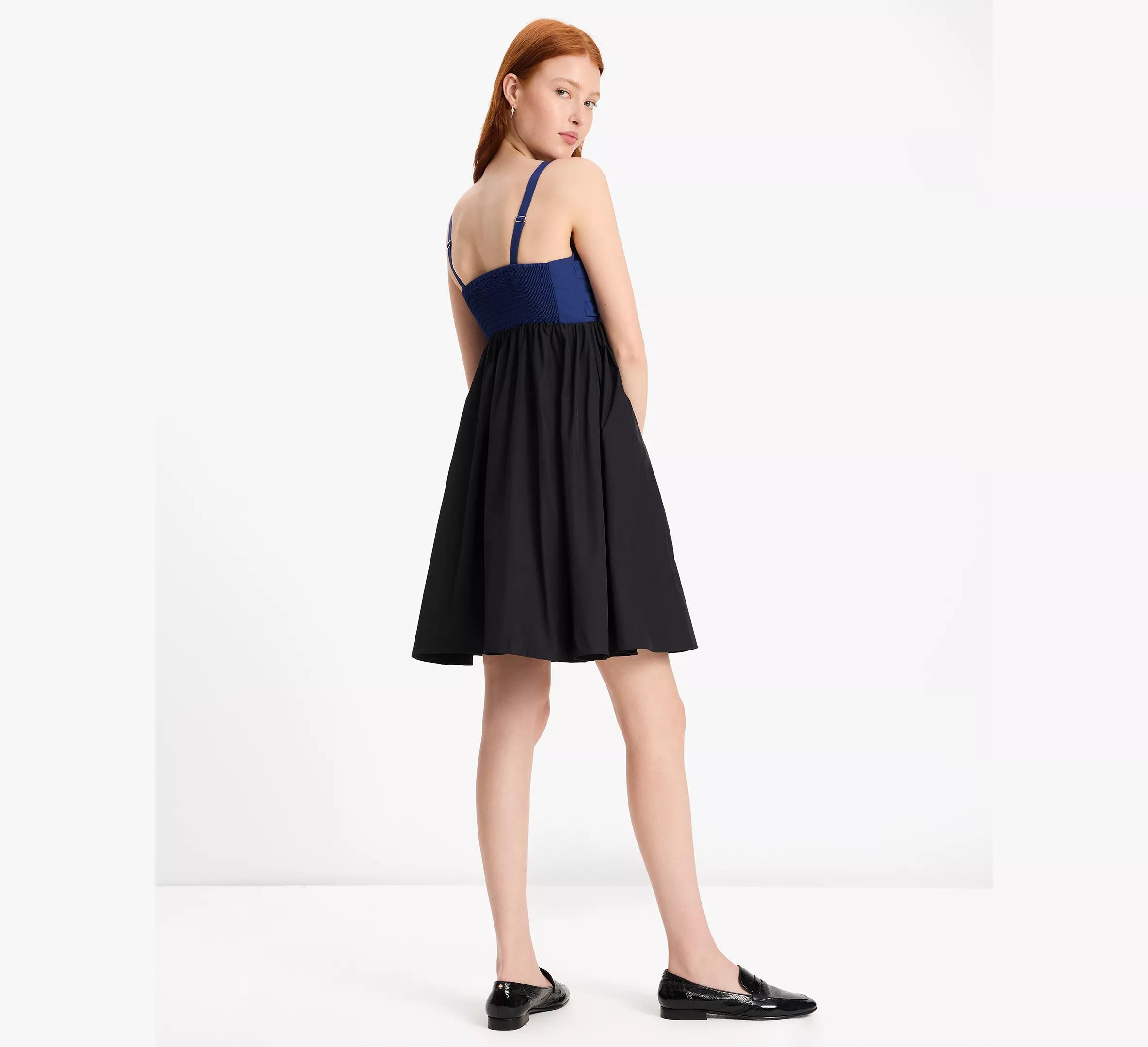 Twist Bodice Colorblocked Dress Product Image