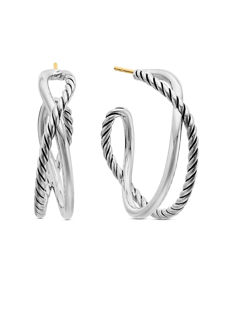 Crossover Hoop Earrings Product Image