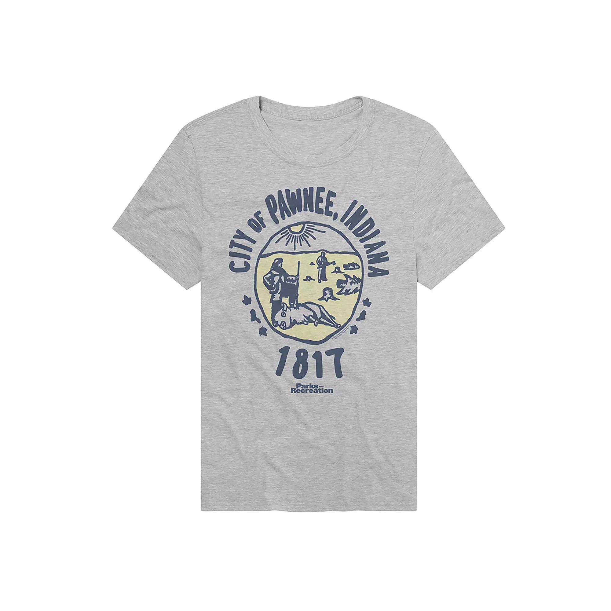 Men's Parks and Recreation Pawnee Graphic Tee, Size: XL, Athletic Grey Product Image
