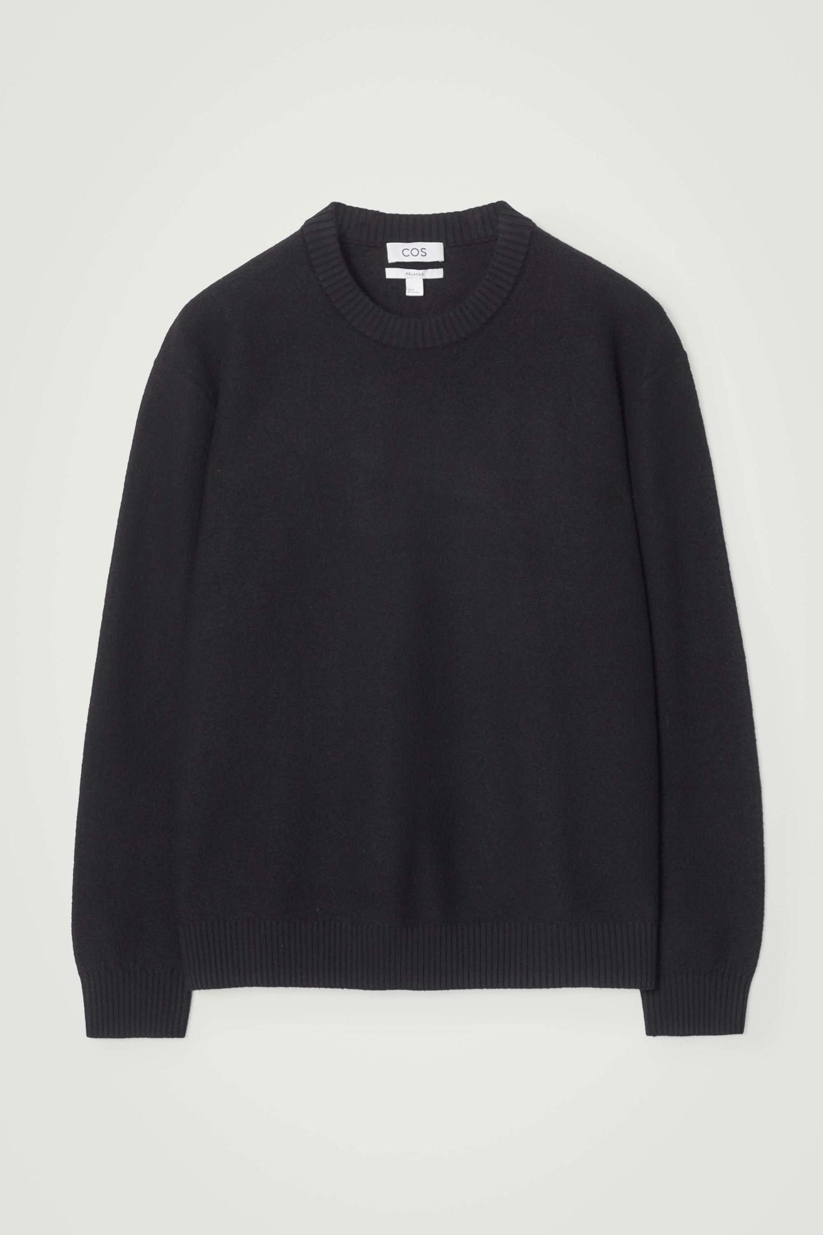 BOILED-WOOL CREW-NECK SWEATER Product Image
