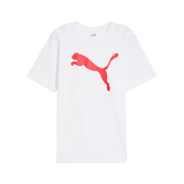 PUMA Essentials Big Cat Men's T-Shirt in White/For All Time Red Product Image