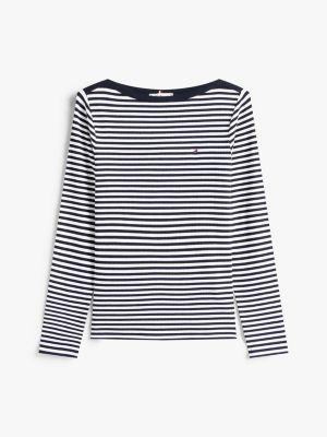 Ribbed Boatneck Top Product Image