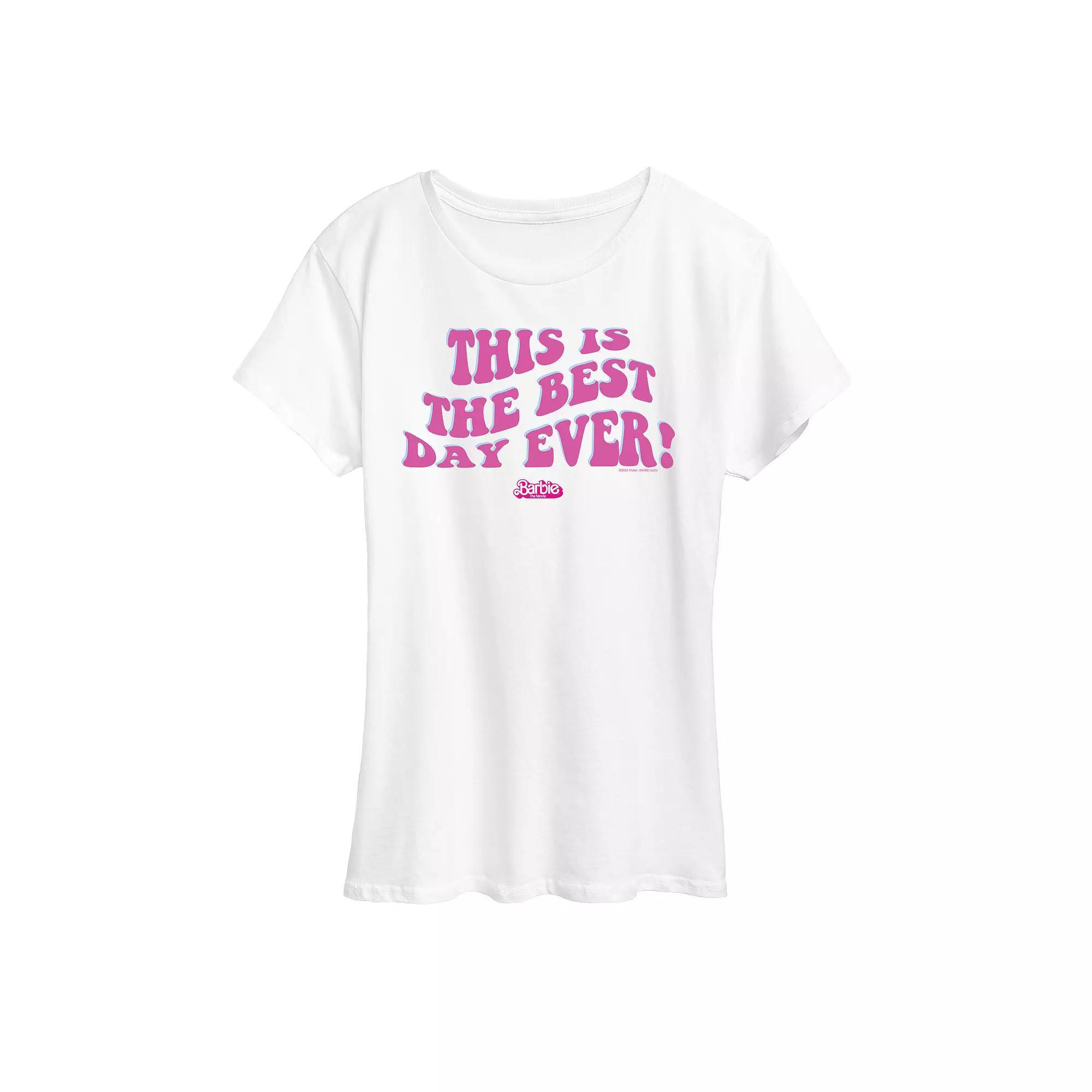 Plus Size Barbie™ The Movie Best Day Ever Graphic Tee, Women's, Size: 3XL, White Product Image