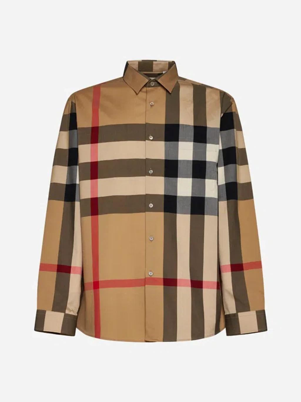 checkered cotton shirt Product Image
