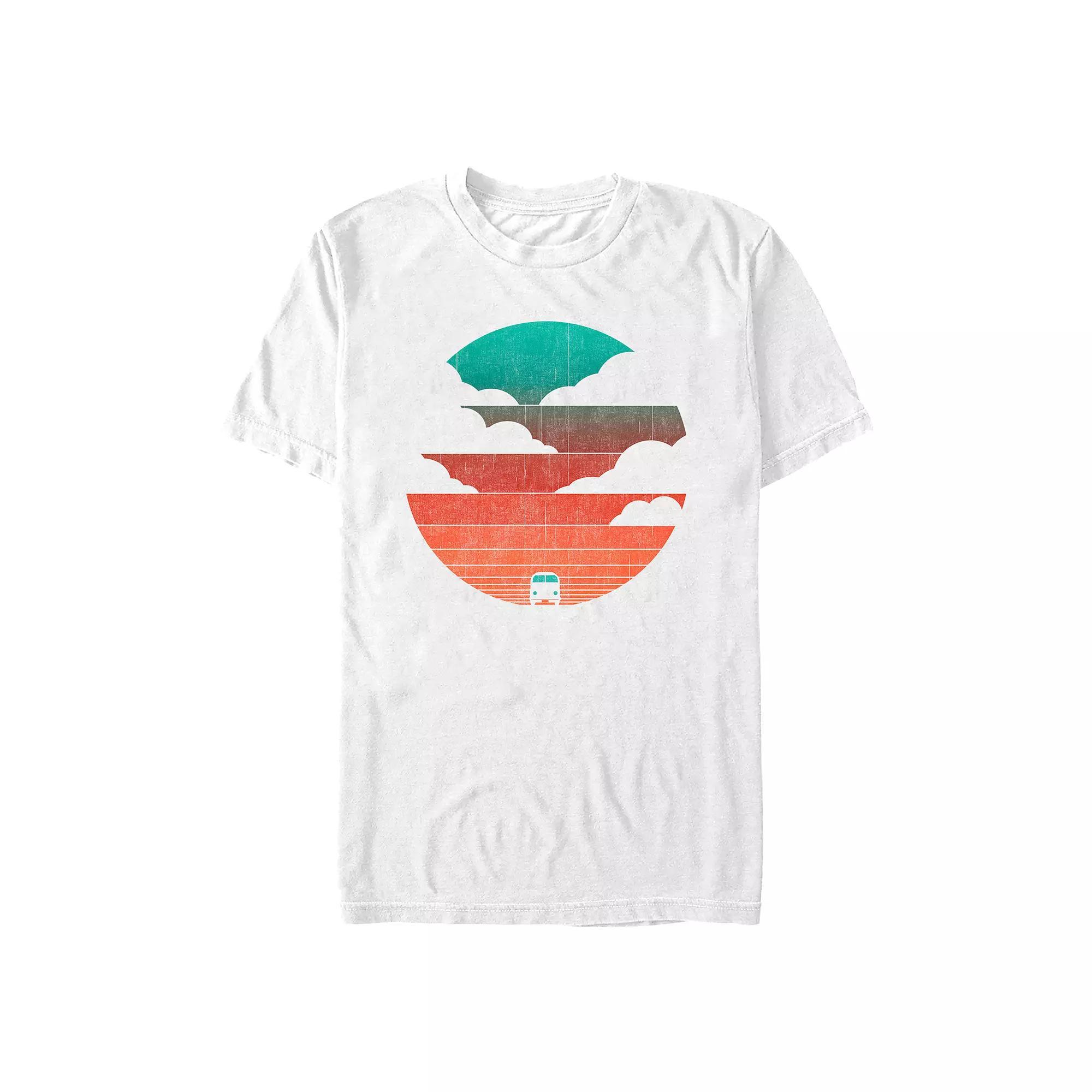 Big & Tall Driving Into The Sunset Graphic Tee, Men's, Size: 3XL Tall, White Product Image