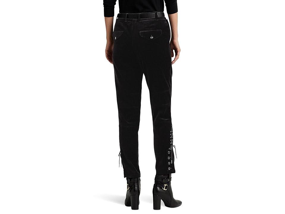 Lauren Ralph Lauren Stretch Velvet Jodhpur Pants Velvet) Women's Casual Pants Product Image