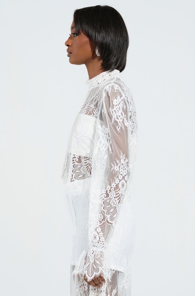 MISS ME YET LACE BLOUSE Product Image