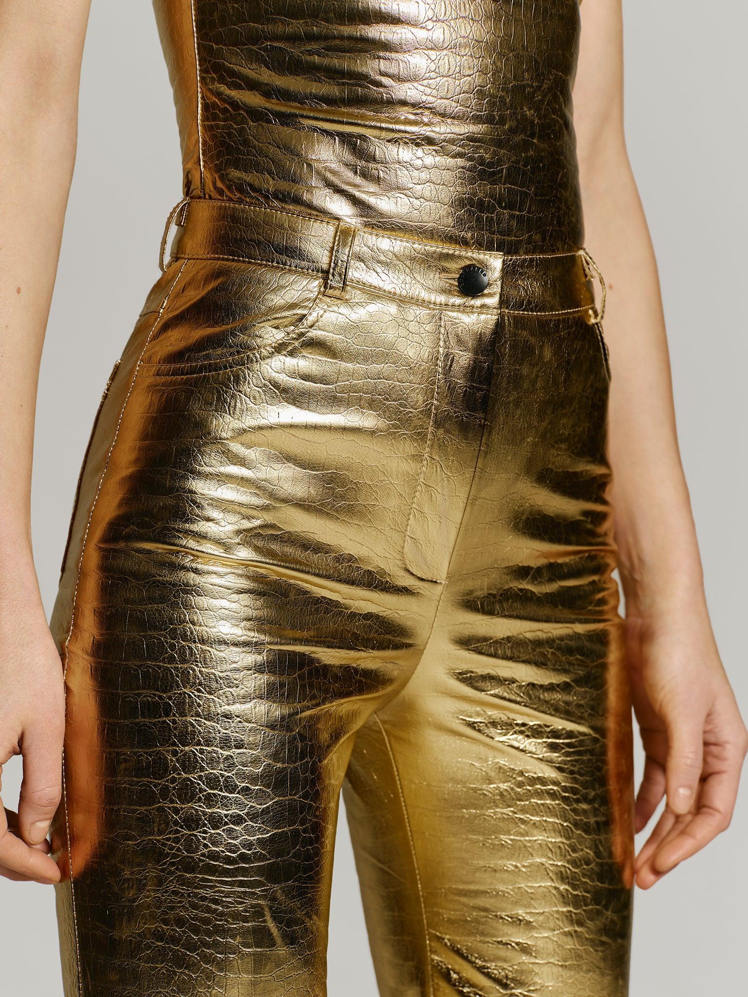 Bundle: Killa bandeau in Gold Croc + Killa pants in Gold Croc Product Image