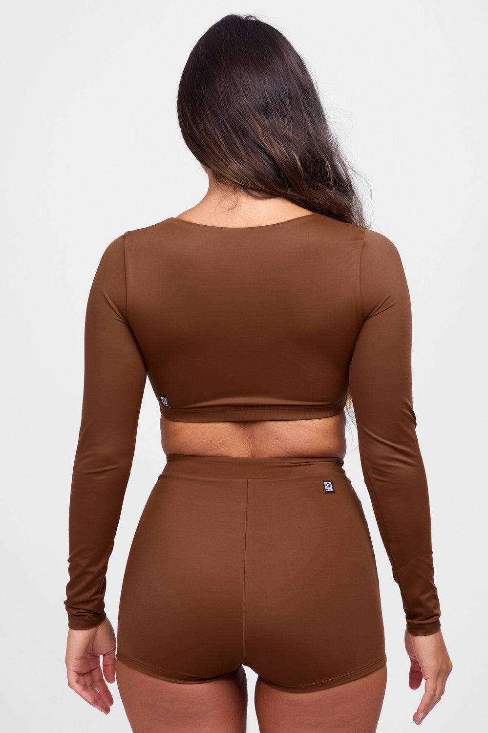 Avalon Long Sleeve Crop Rashguard - Kelp Female Product Image