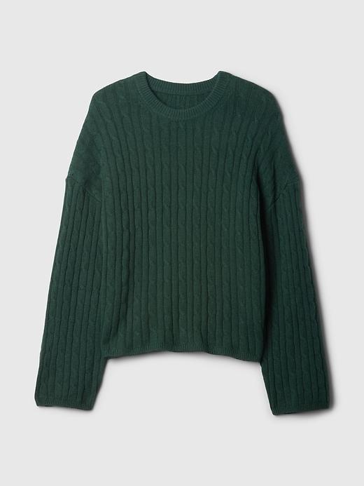 CashSoft Cable-Knit Sweater Product Image