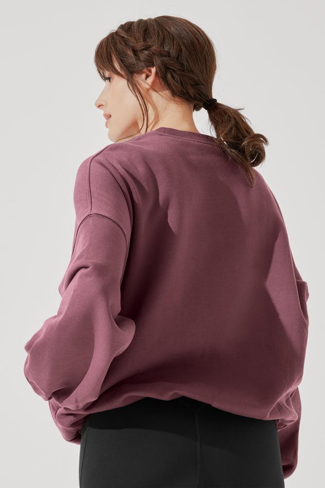Cloud Crewneck Sweater - Merlot Product Image