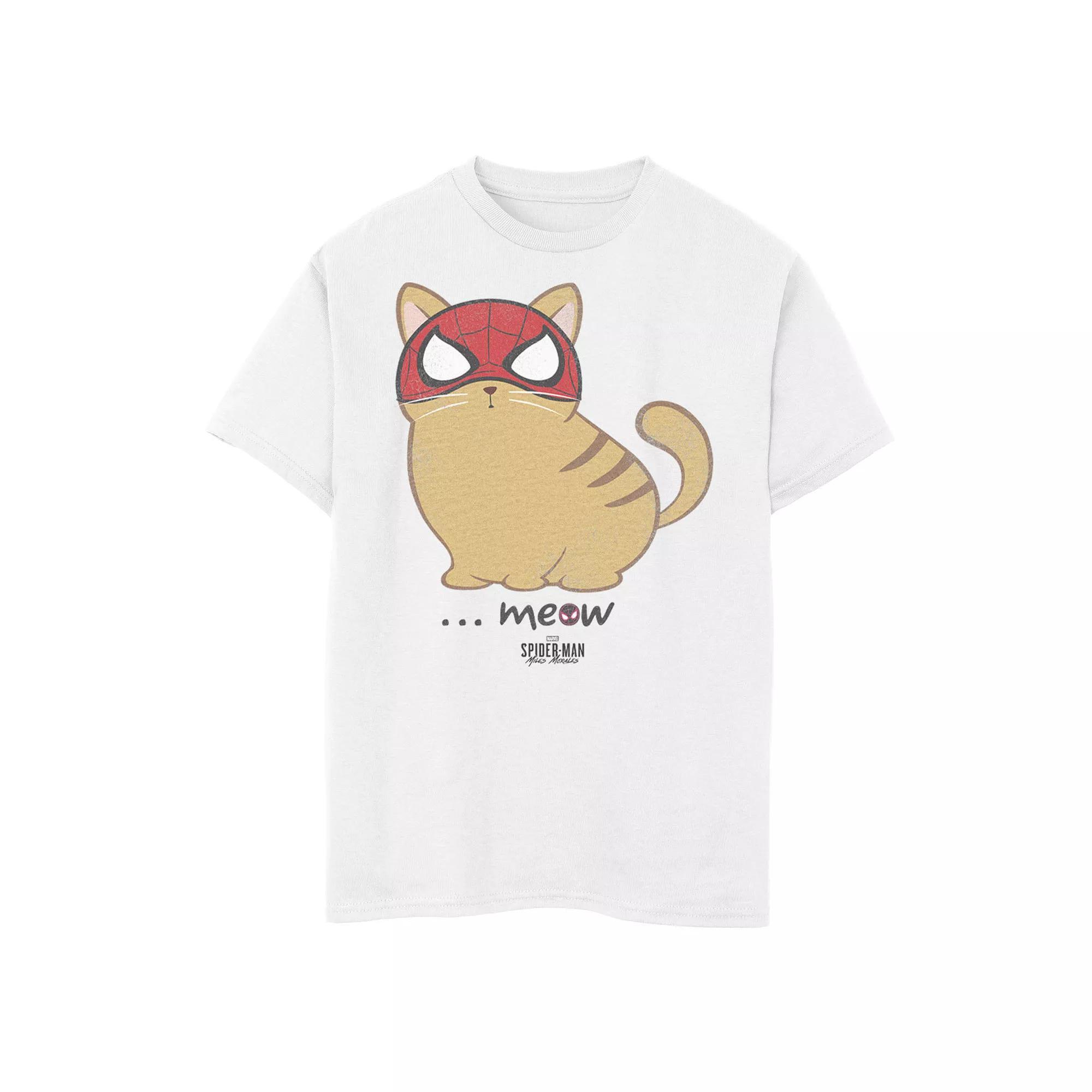 Boys 8-20 Marvel Spider-Man Miles Morales Spider-Cat Portrait Graphic Tee, Boy's,  Product Image