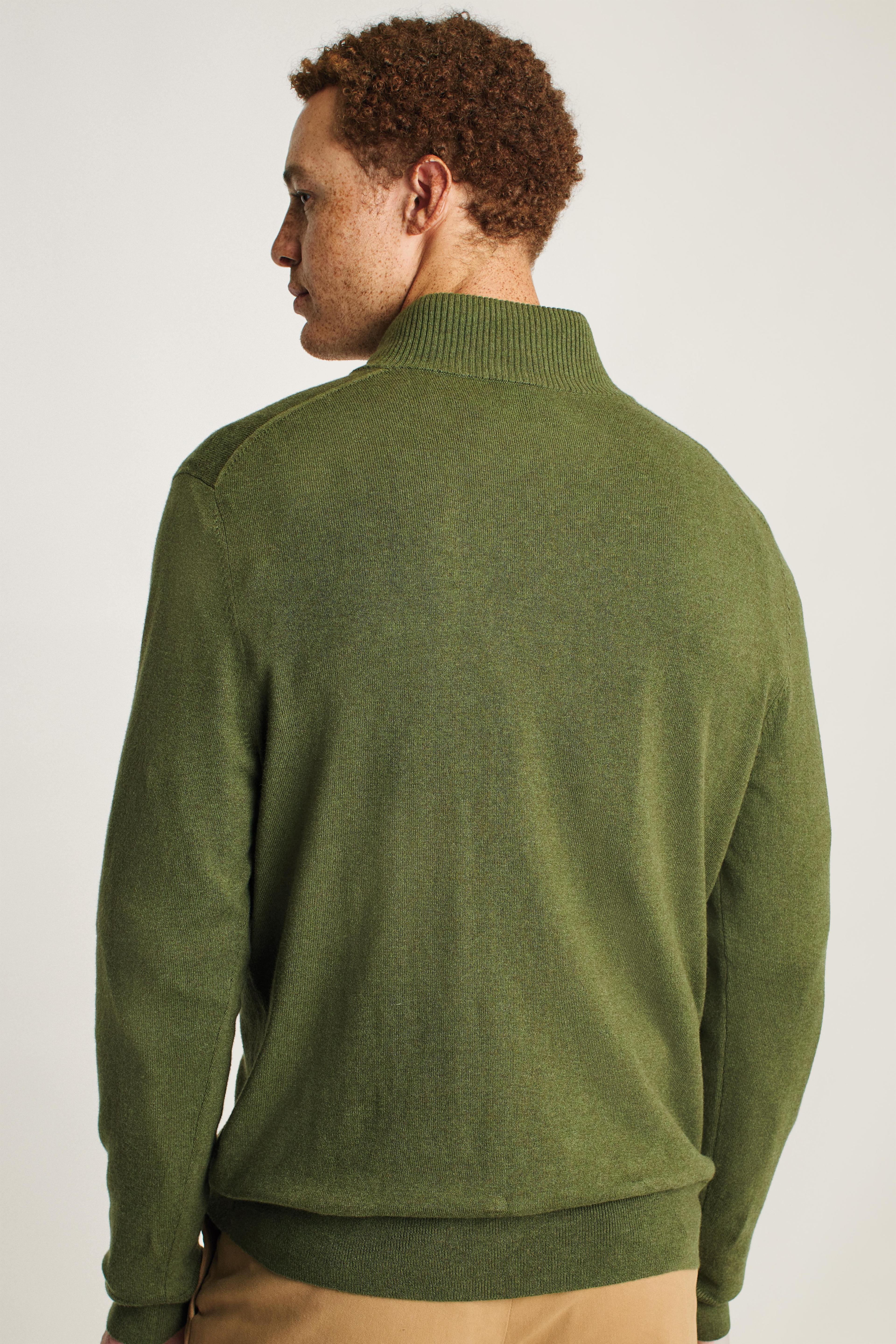 Washable Cotton Cashmere Half-Zip Product Image