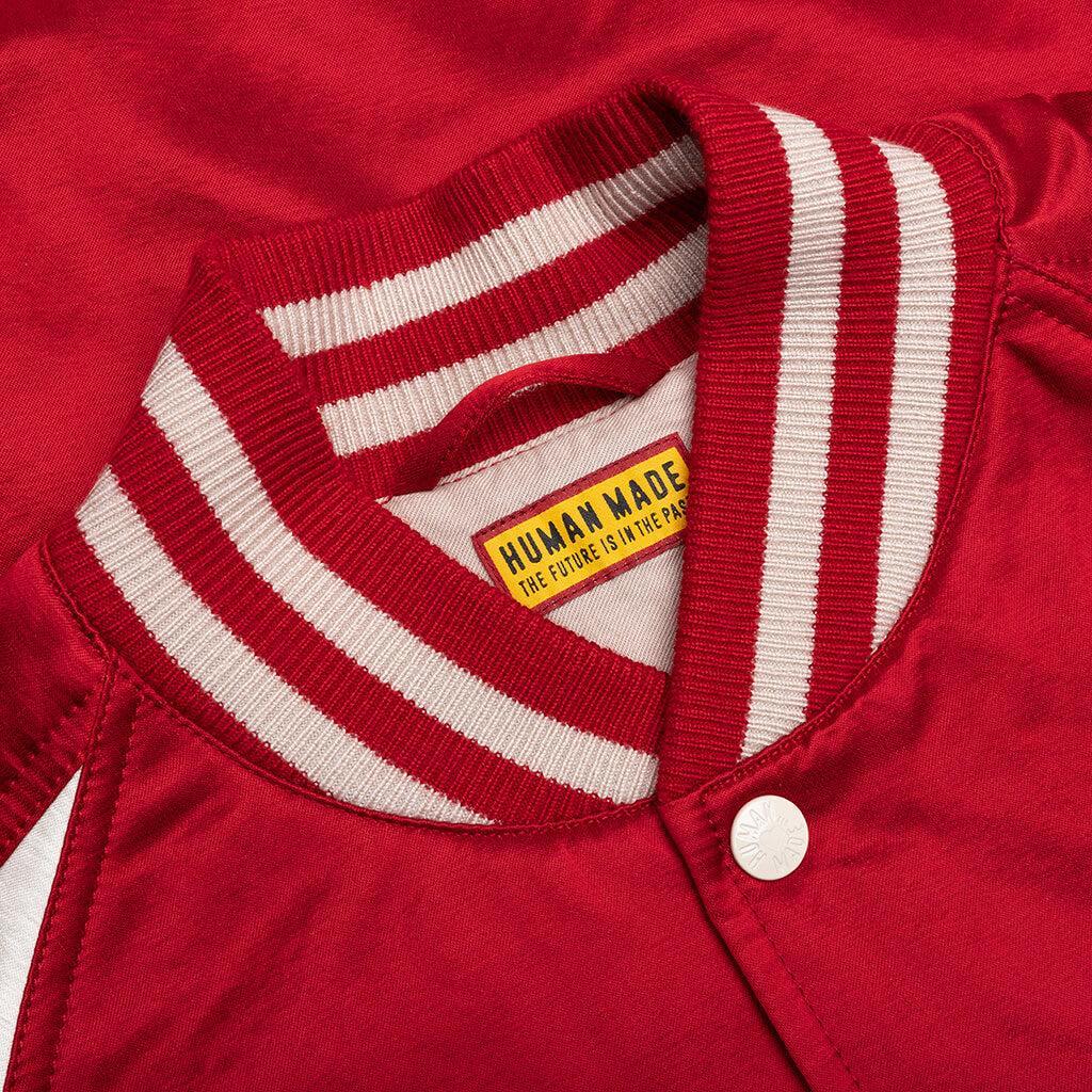 Satin Stadium Jacket - Red Male Product Image
