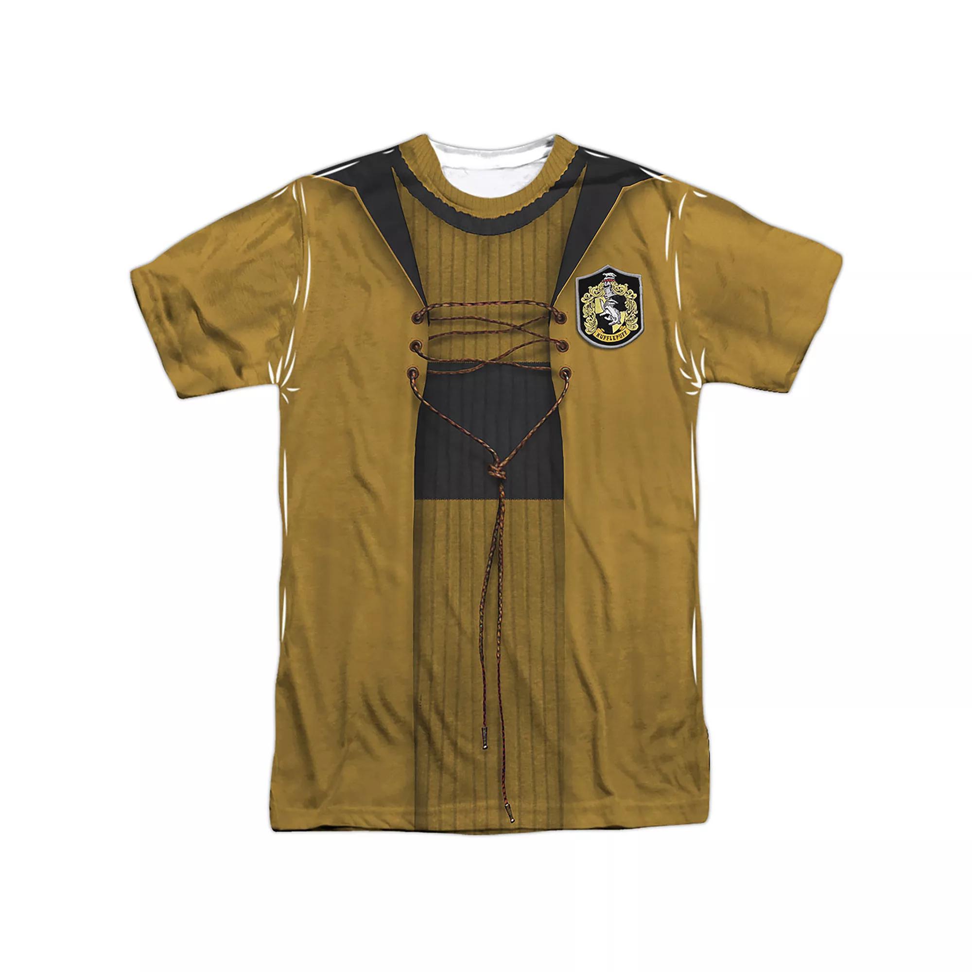 Men's Harry Potter Hufflepuff Quidditch Uniform Sublimated Graphic Tee, Size: Large, Black Product Image