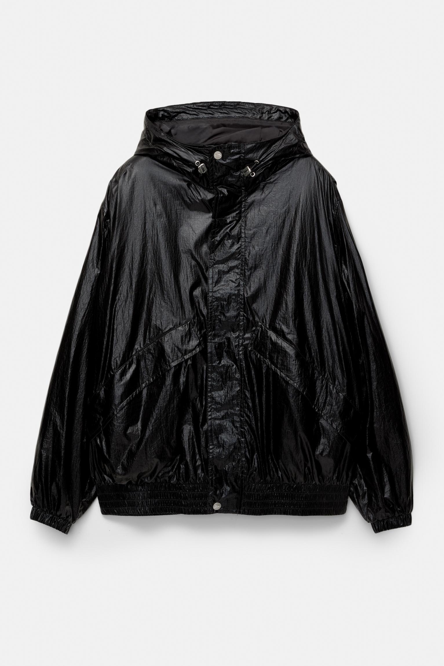 Shiny hooded jacket Product Image