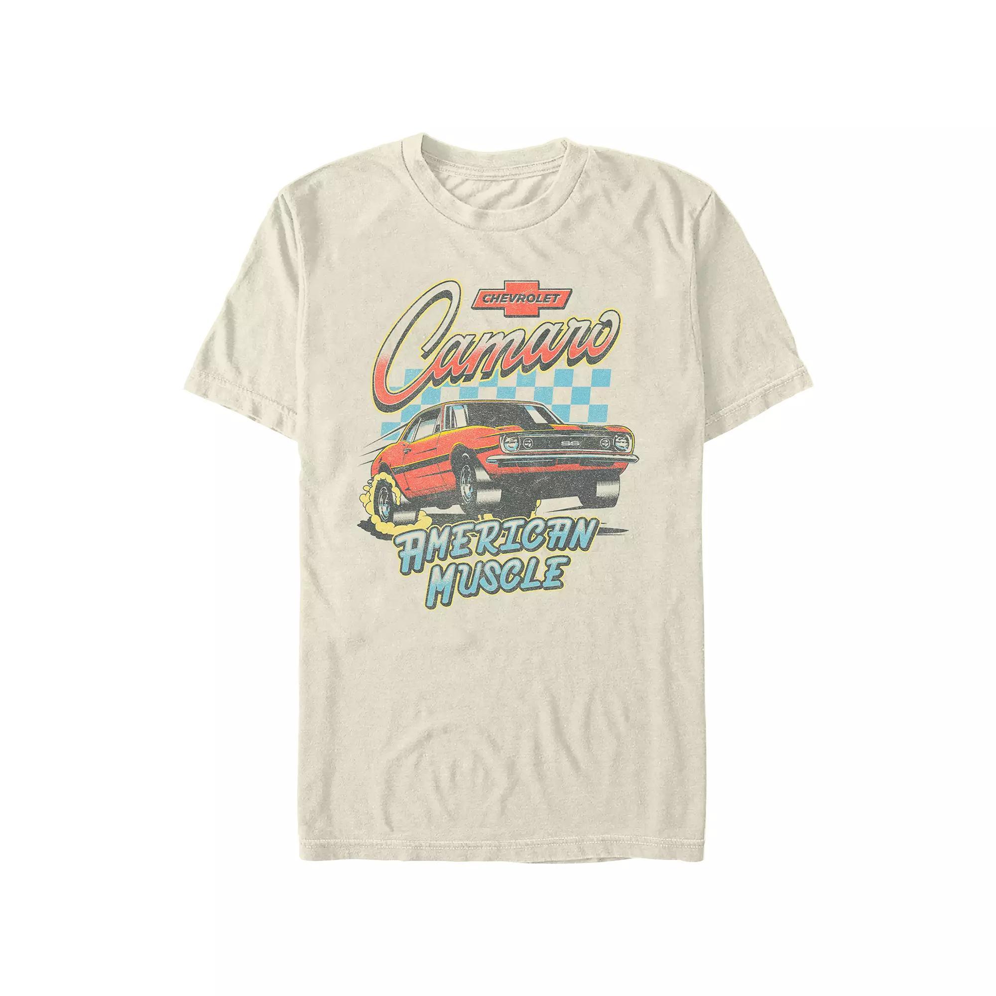 Men's Chevy Camaro American Muscle Graphic Tee, Size: XL, Ivory Product Image