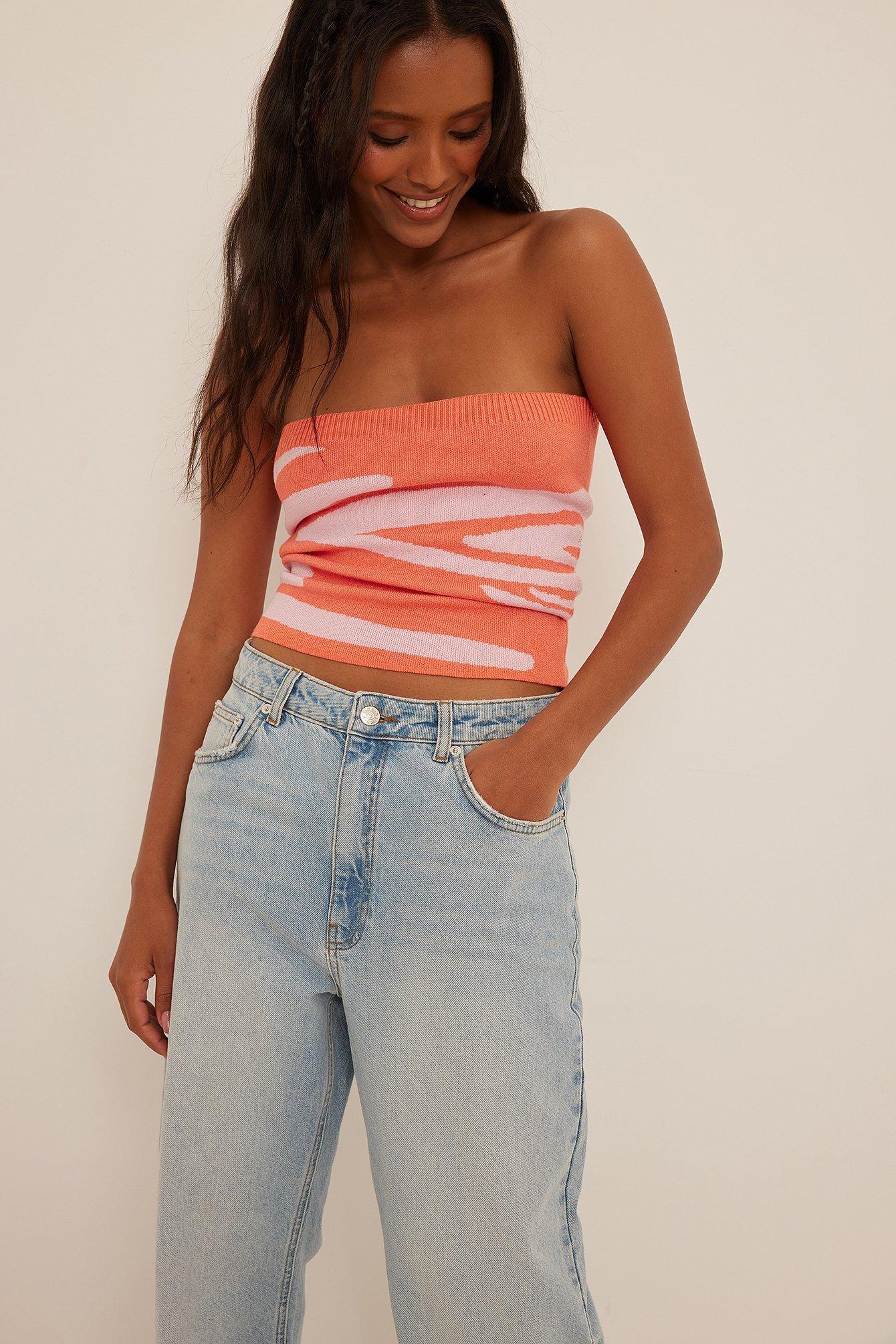 Knitted Pattern Tube Top Product Image