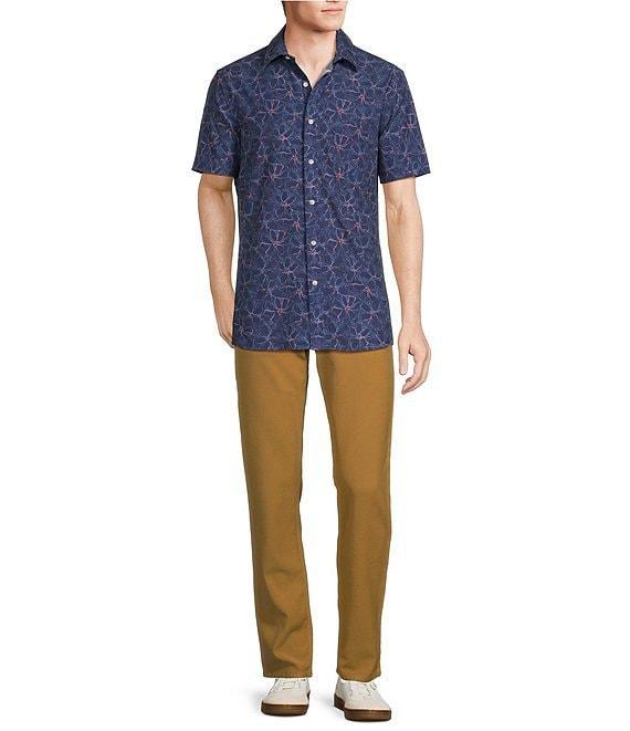 Rowm Rec + Relax Short Sleeve Performance Sketch Floral Print Shirt Product Image