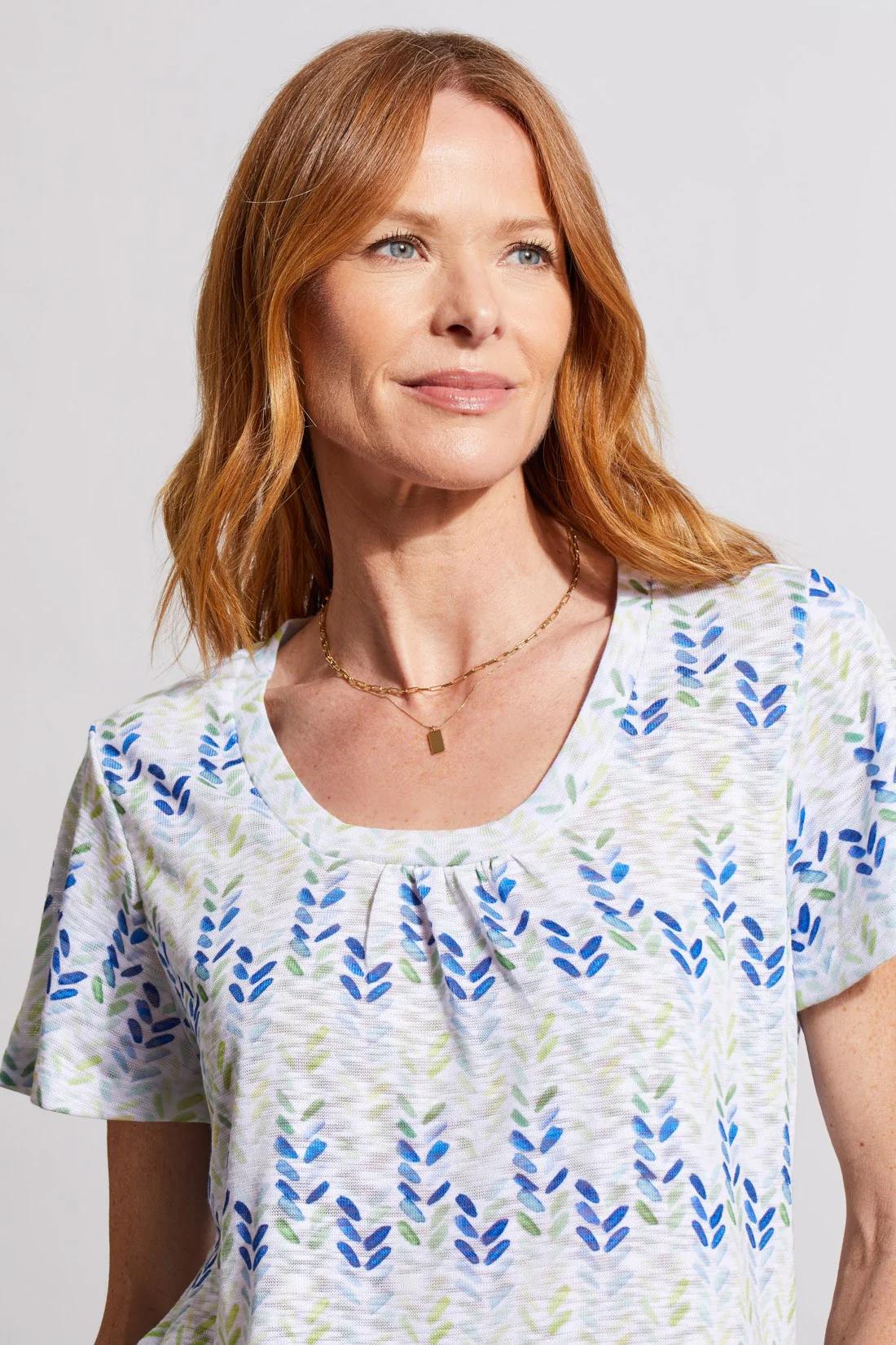 PRINTED U-NECK SS TOP Product Image