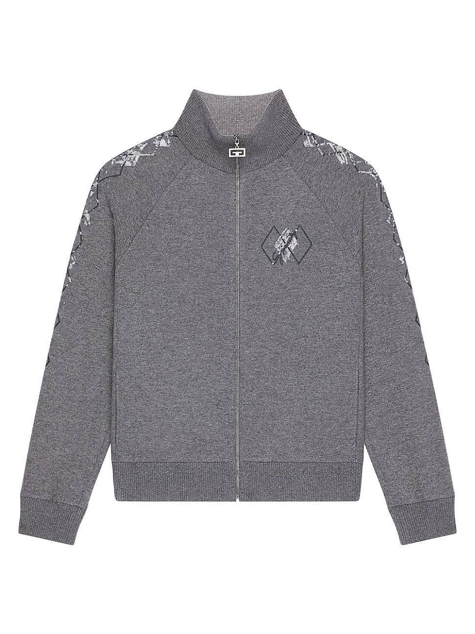 Mens Tracksuit Jacket in Fleece and Sequins Product Image