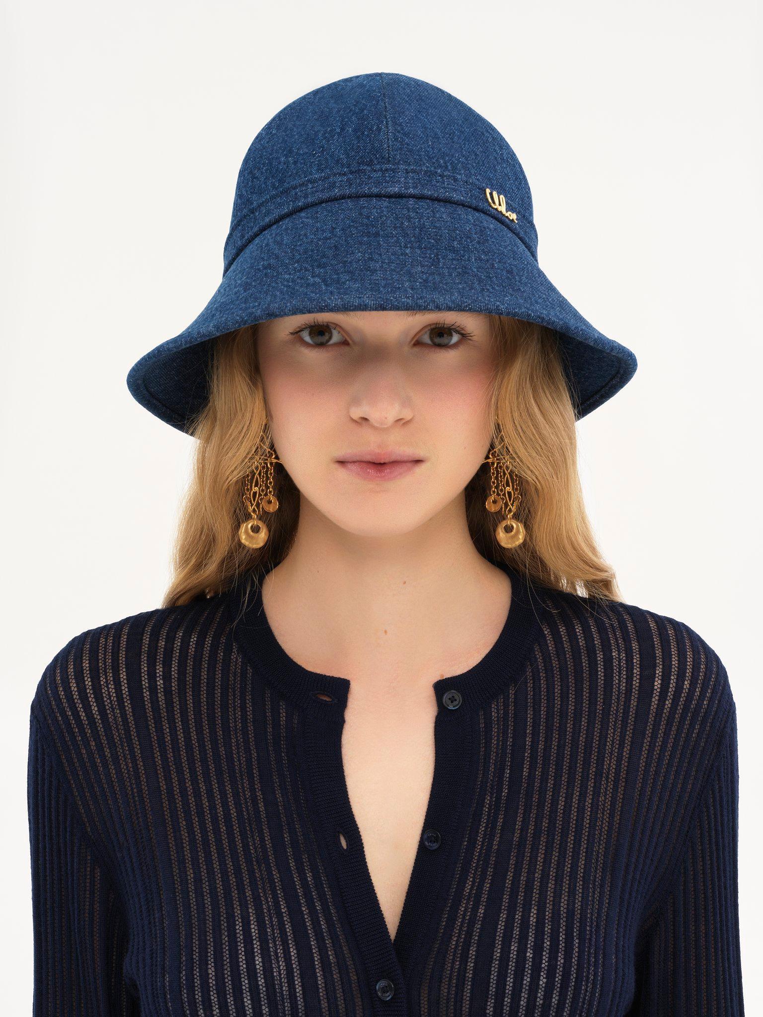 The Chloé Iconic bucket hat in denim Product Image