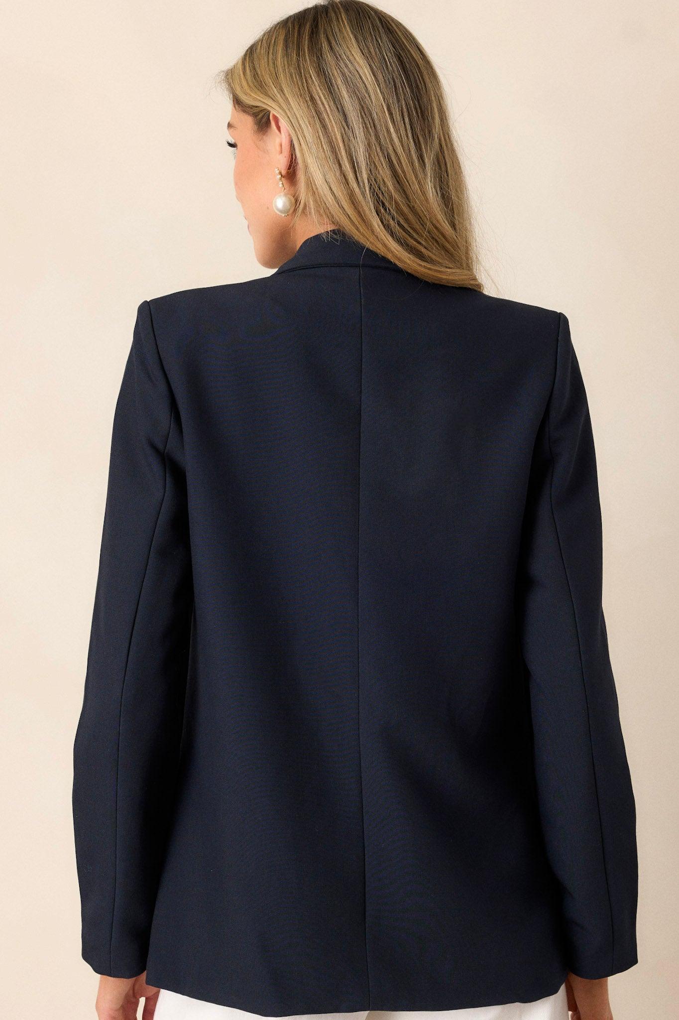 On A Power Trip Navy Blazer Product Image