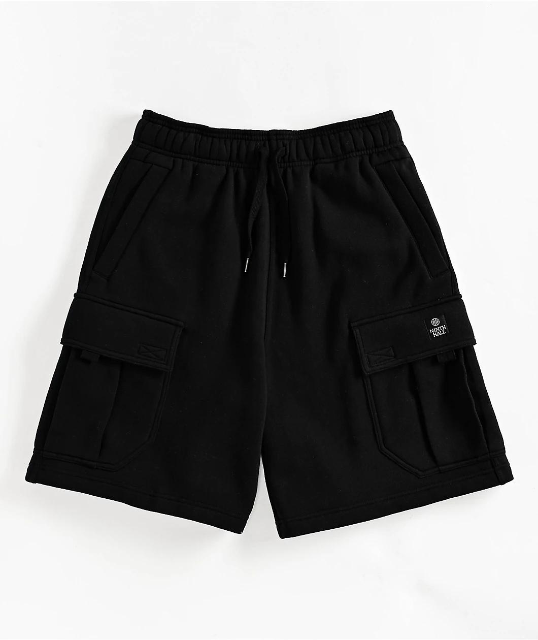 Ninth Hall Fundamentals Stash Black Cargo Sweat Shorts Product Image