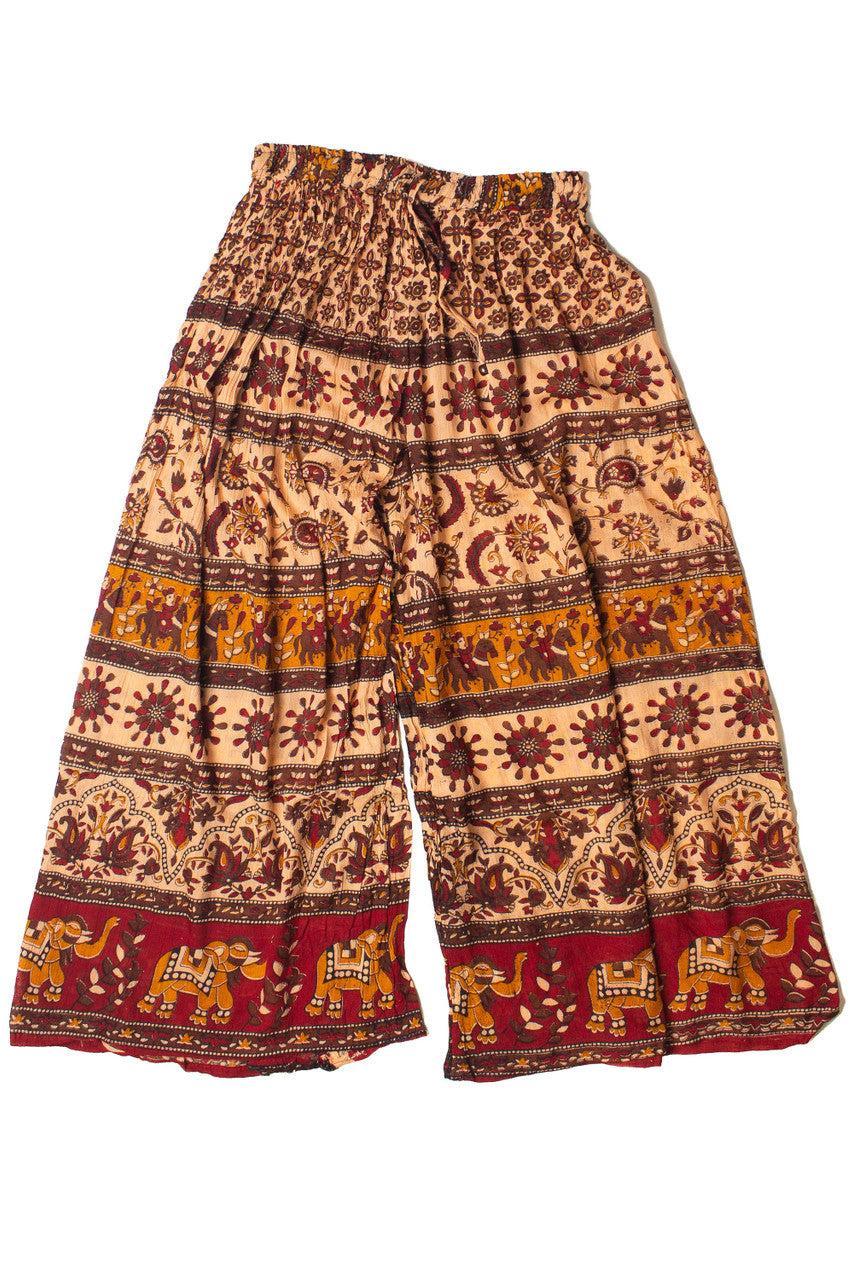 Border Print Wide Leg Pants Product Image