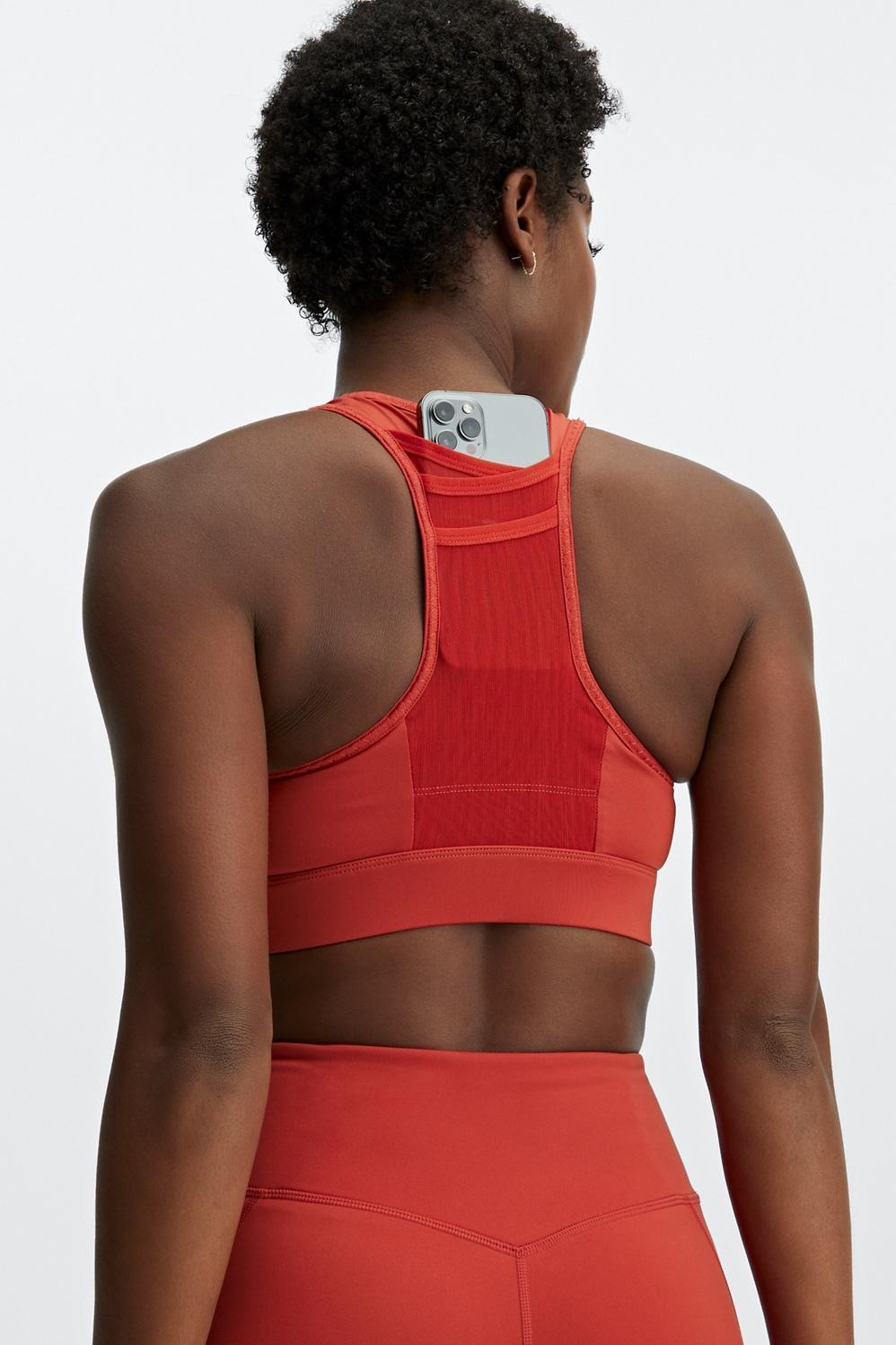 Fabletics Trinity High Impact Sports Bra Womens red Size XXS Product Image