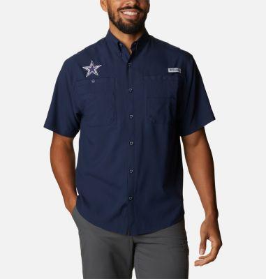 Columbia Mens PFG Tamiami Short Sleeve Shirt - Tall - Dallas Cowboys- Product Image