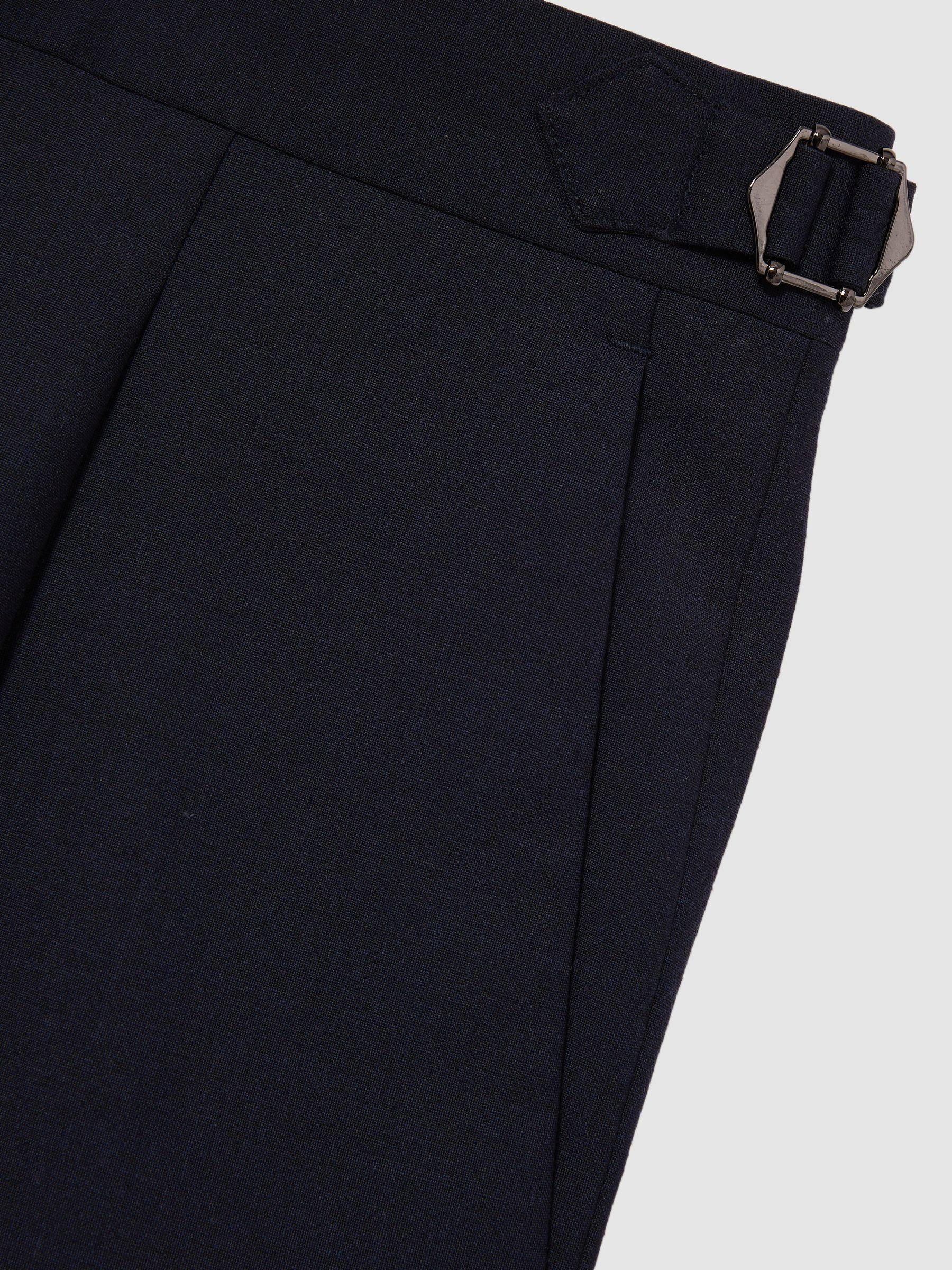 Slim Fit Wool Blend Suit Trousers in Bright Blue Product Image