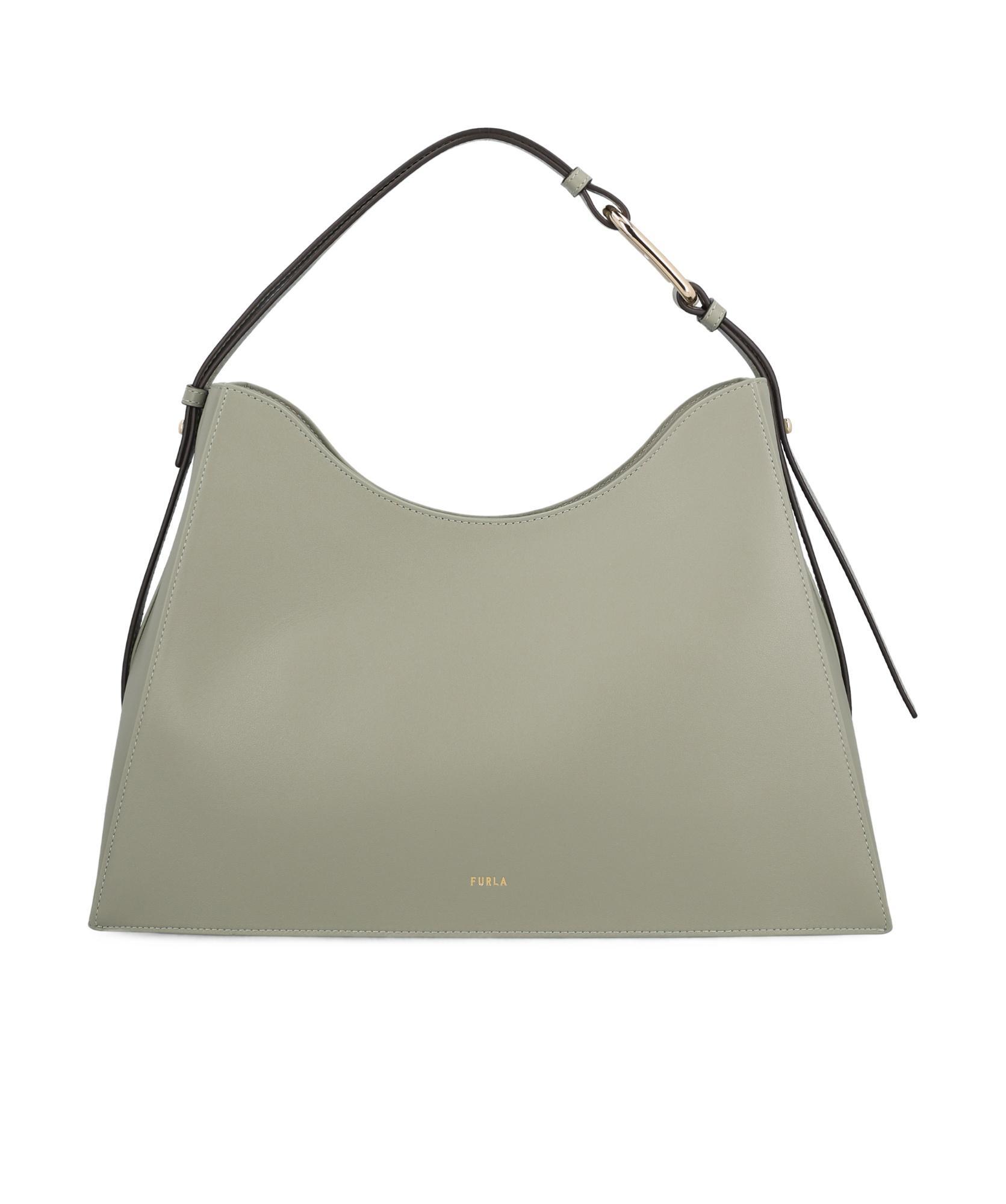 FURLA Half Moon Shoulder Bag In Grey Product Image