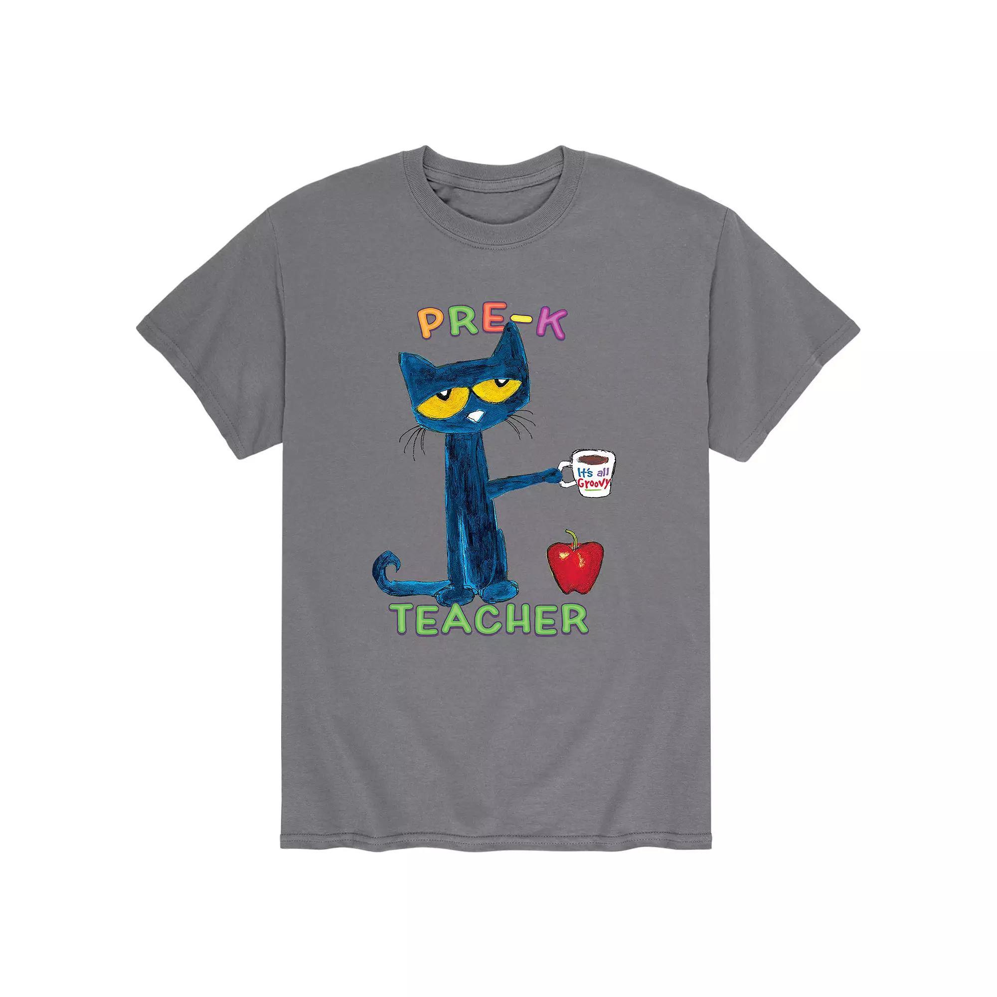Men's Pete The Cat Pre K Teacher Tee,  Product Image