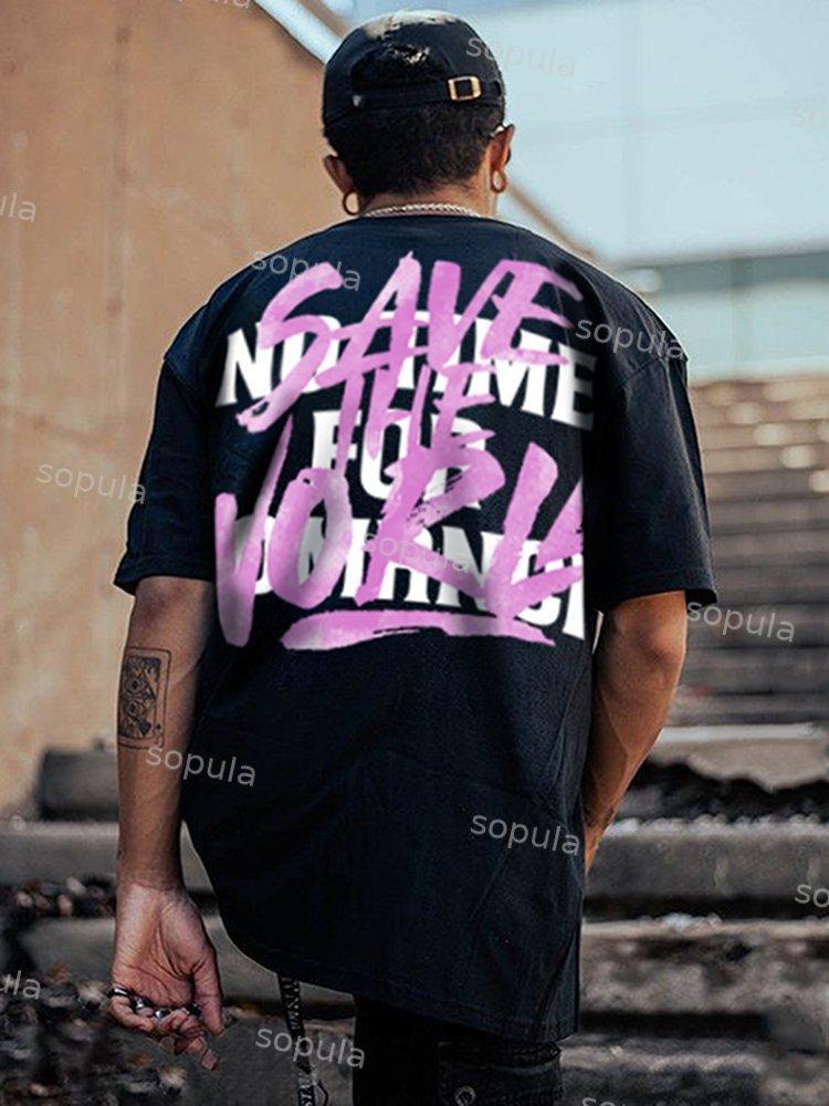 Men's Save The World Graphic Cotton Tees Product Image