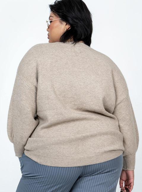 Ryanna Sweater Beige Curve Product Image