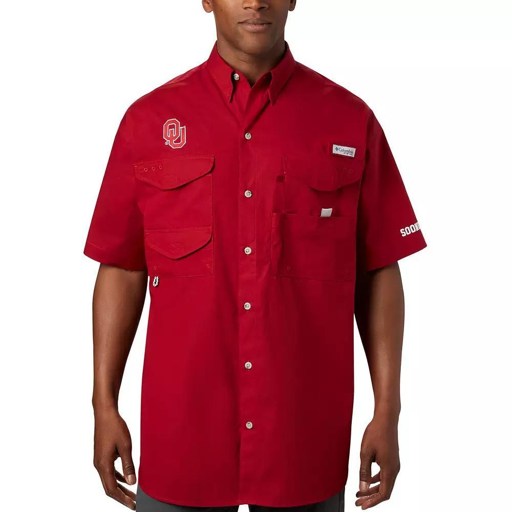 Mens Columbia Crimson Oklahoma Sooners Big & Tall Bonehead Button-Up Shirt Product Image