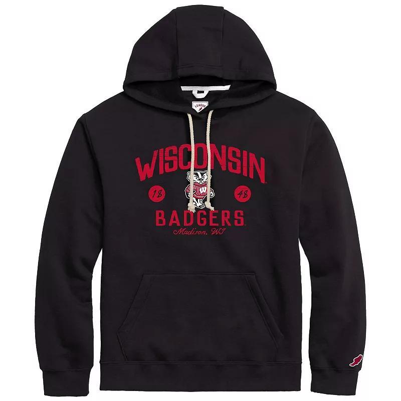 Mens League Collegiate Wear Wisconsin Badgers Bendy Arch Essential Pullover Hoodie Product Image