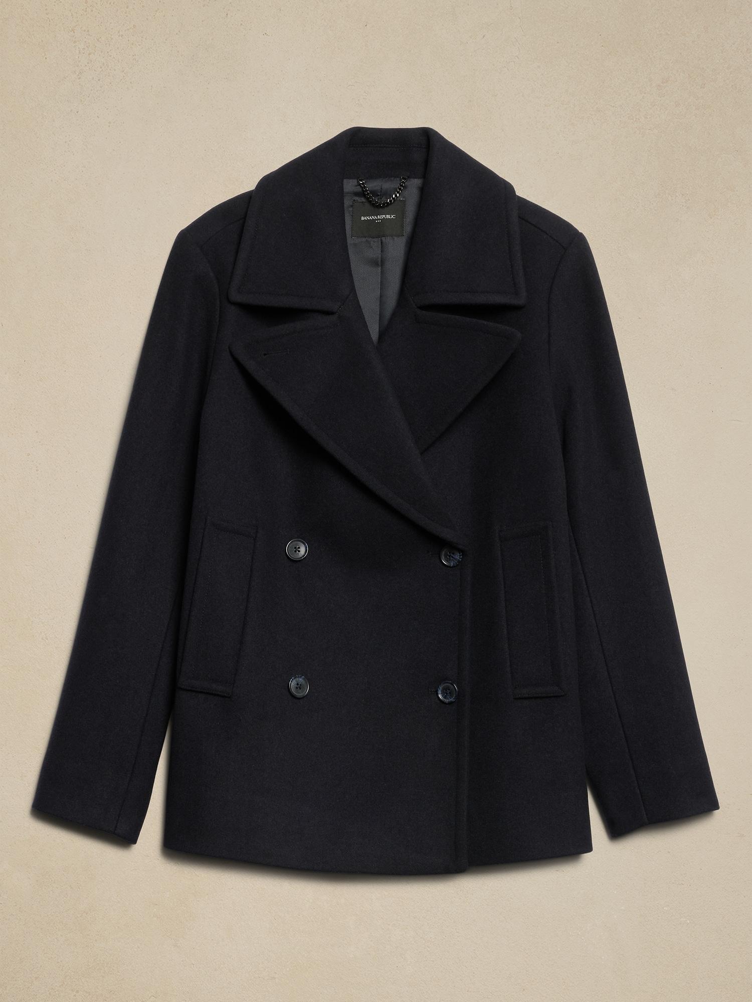 Wool Blend Peacoat Product Image