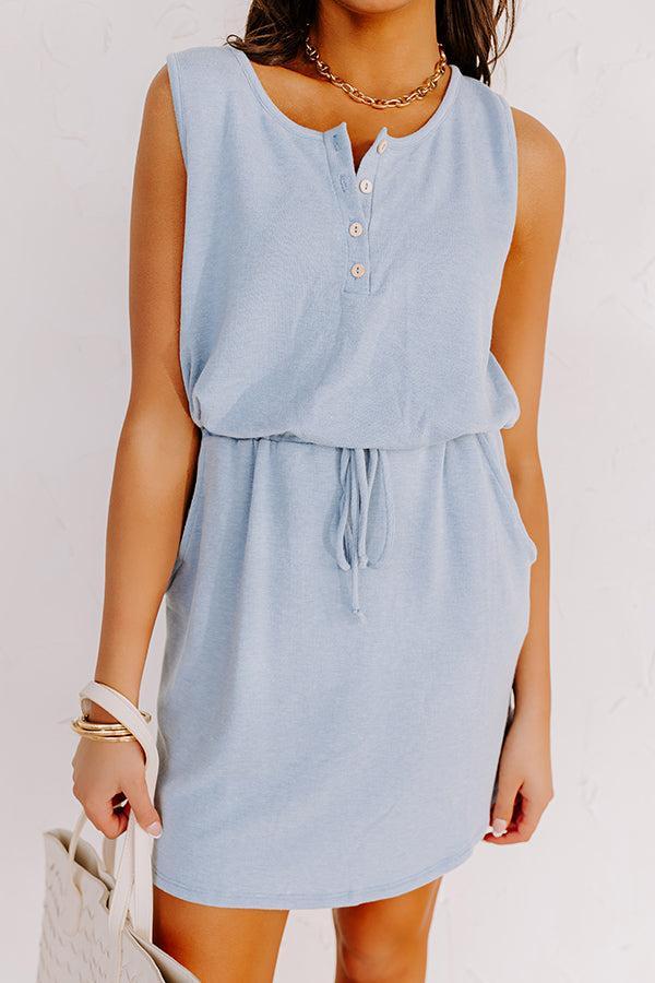 Ivy League Style Dress In Airy Blue Product Image
