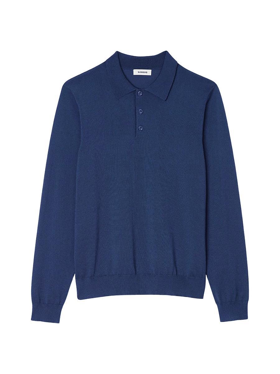 Mens Ribbed Polo Shirt Product Image