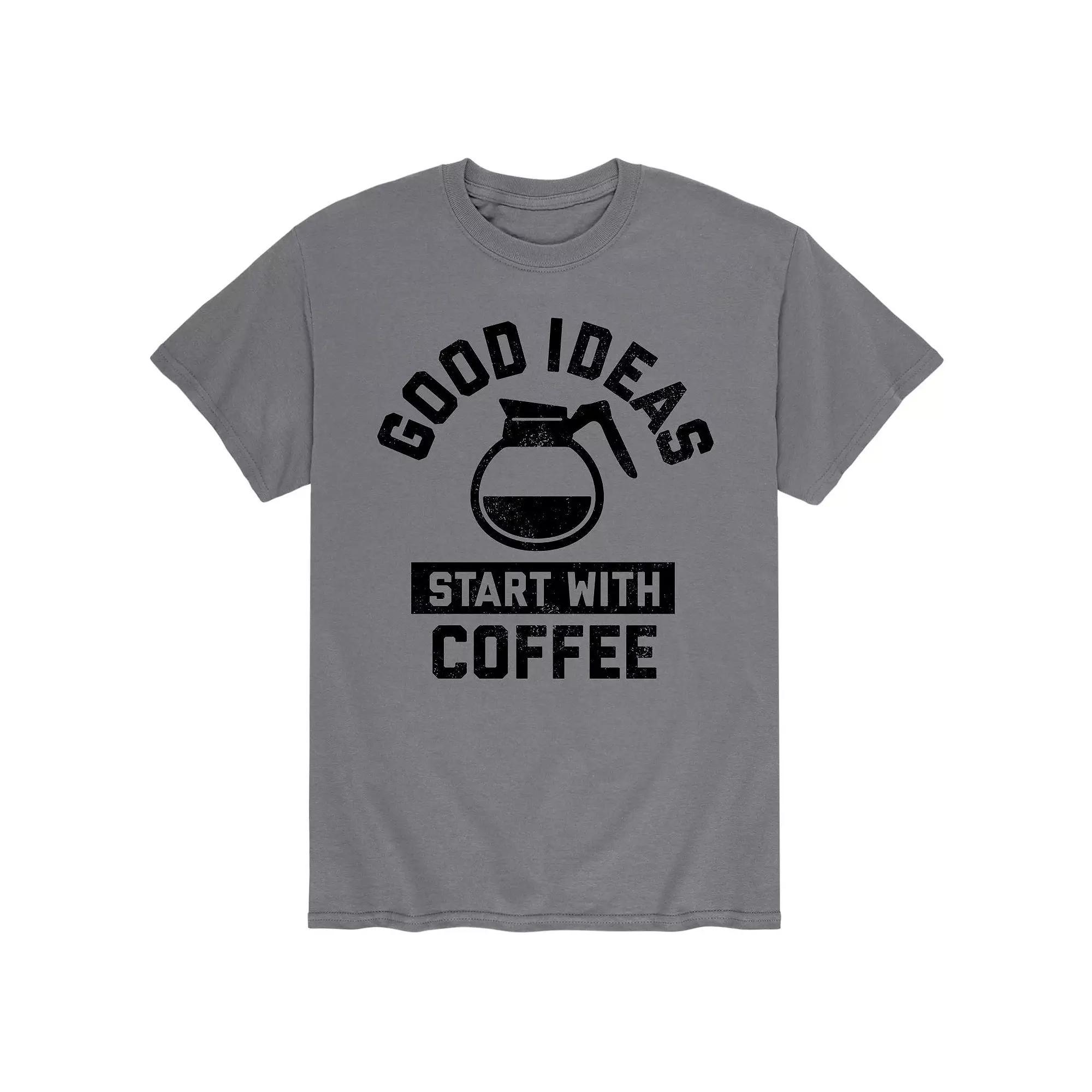 Men's Good Ideas Coffee Tee, Size: Large, Gray Product Image