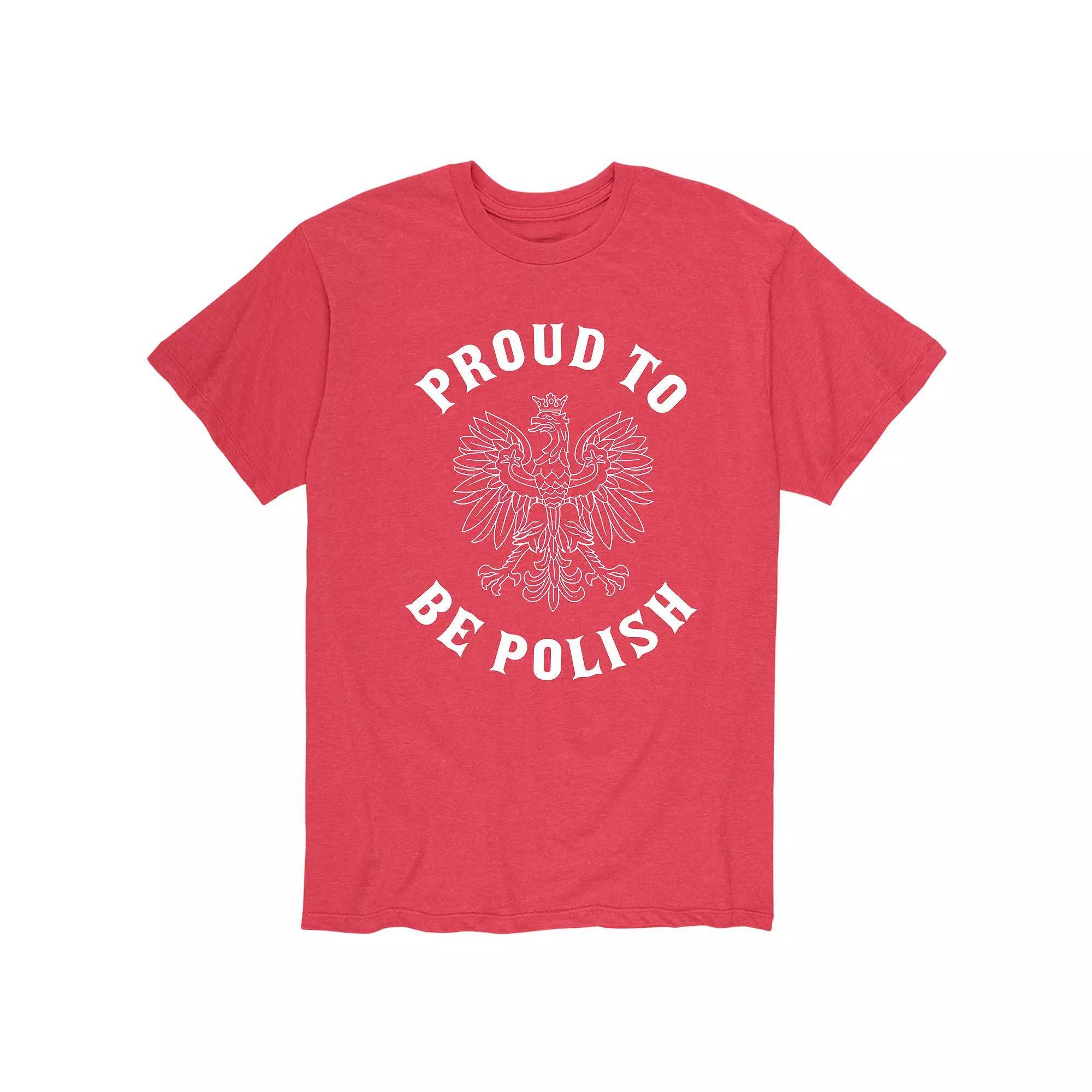 Men's Proud To Be Polish Tee, Size: Small, Red Product Image