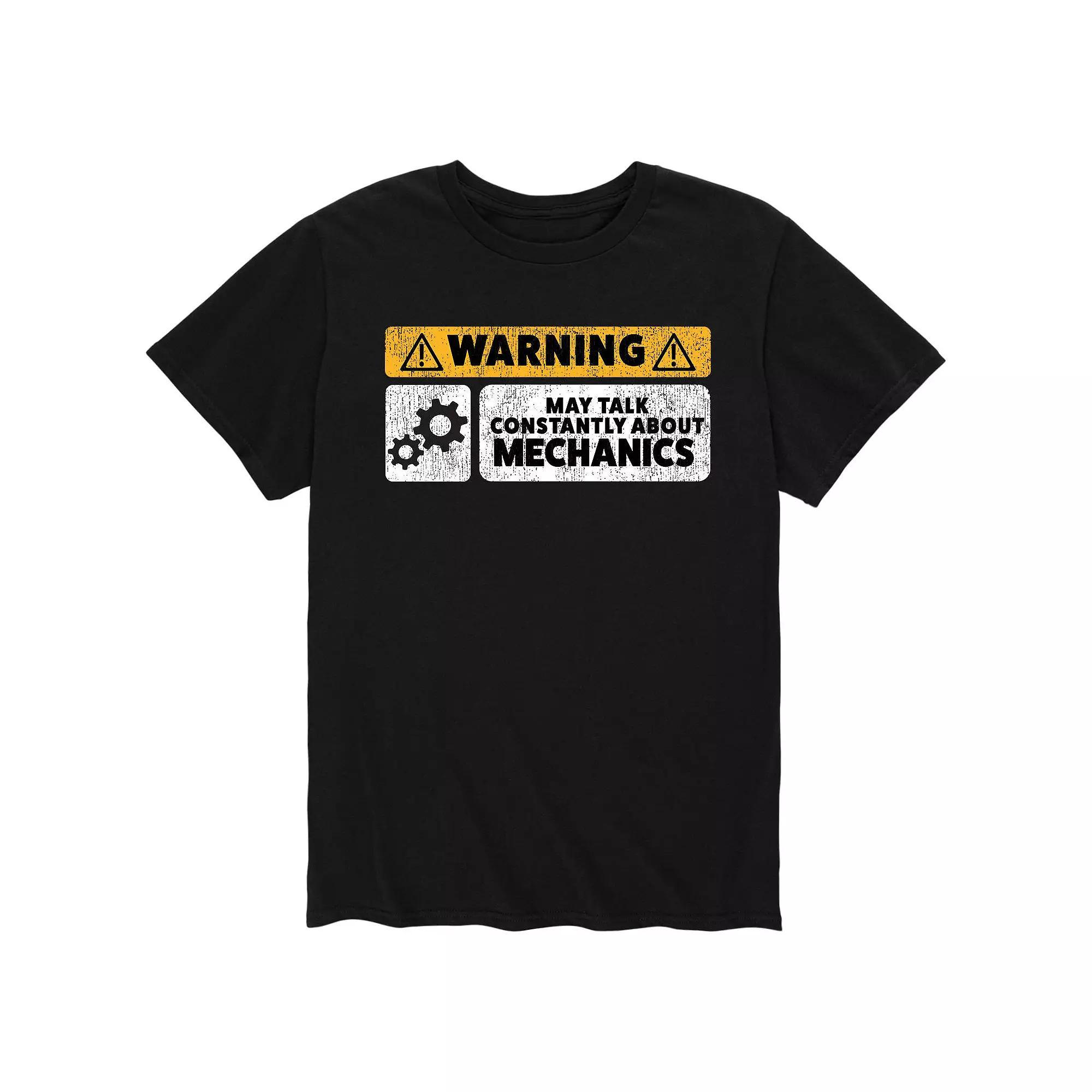 Men's Warning May Talk Constantly Tee,  Product Image