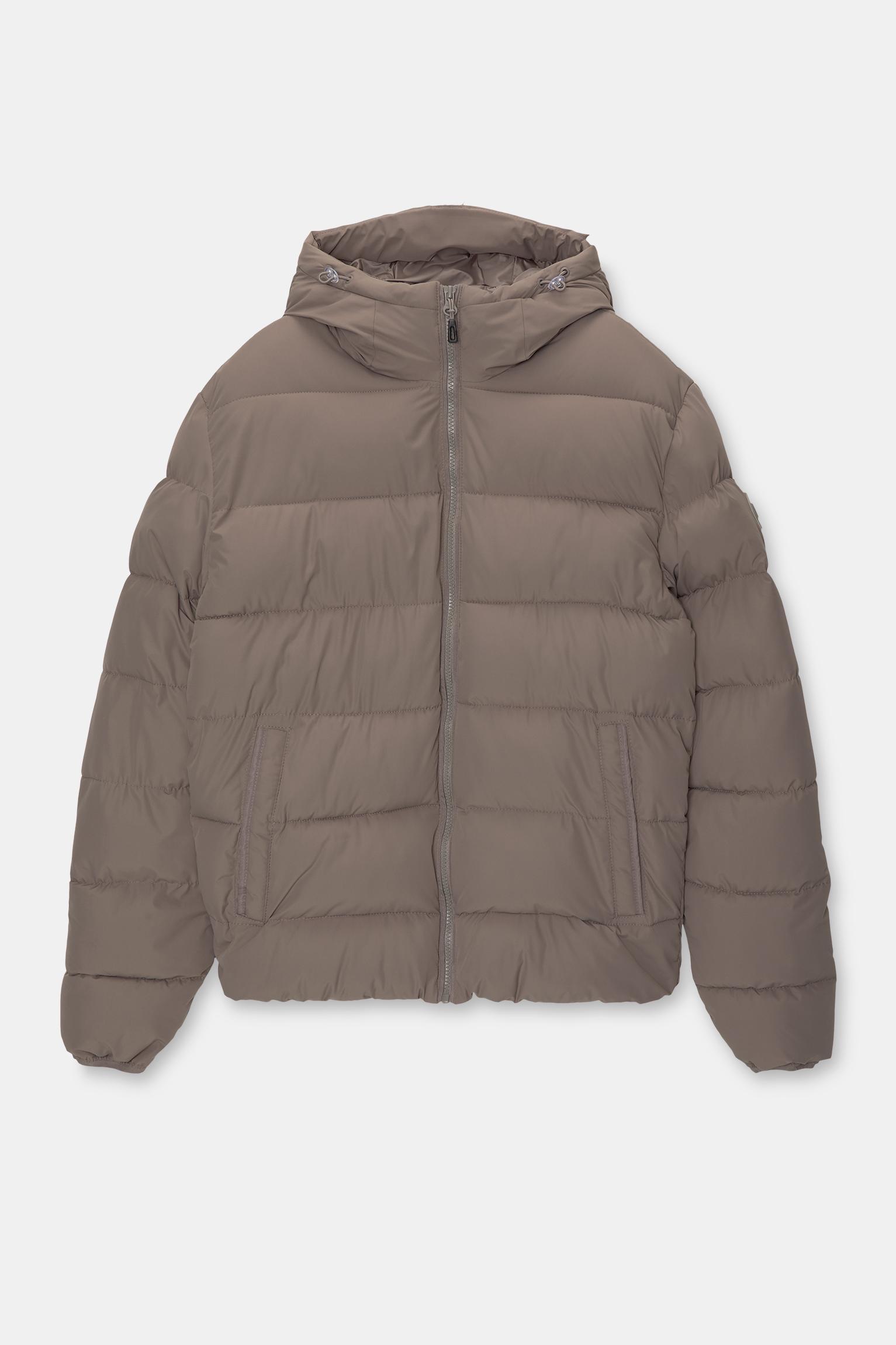 Lightweight puffer jacket with hood Product Image