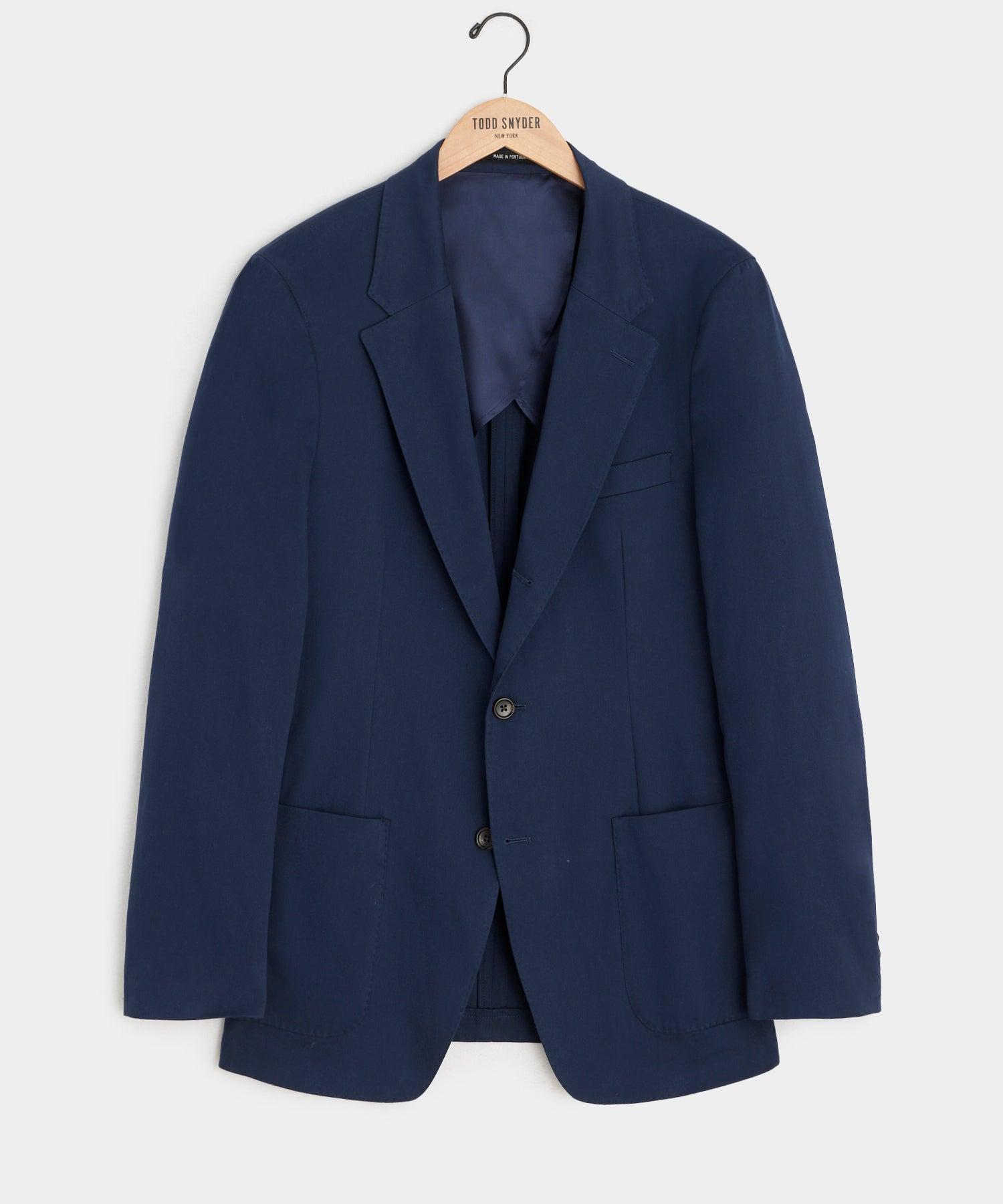 Italian Cotton Madison Jacket in Navy Product Image