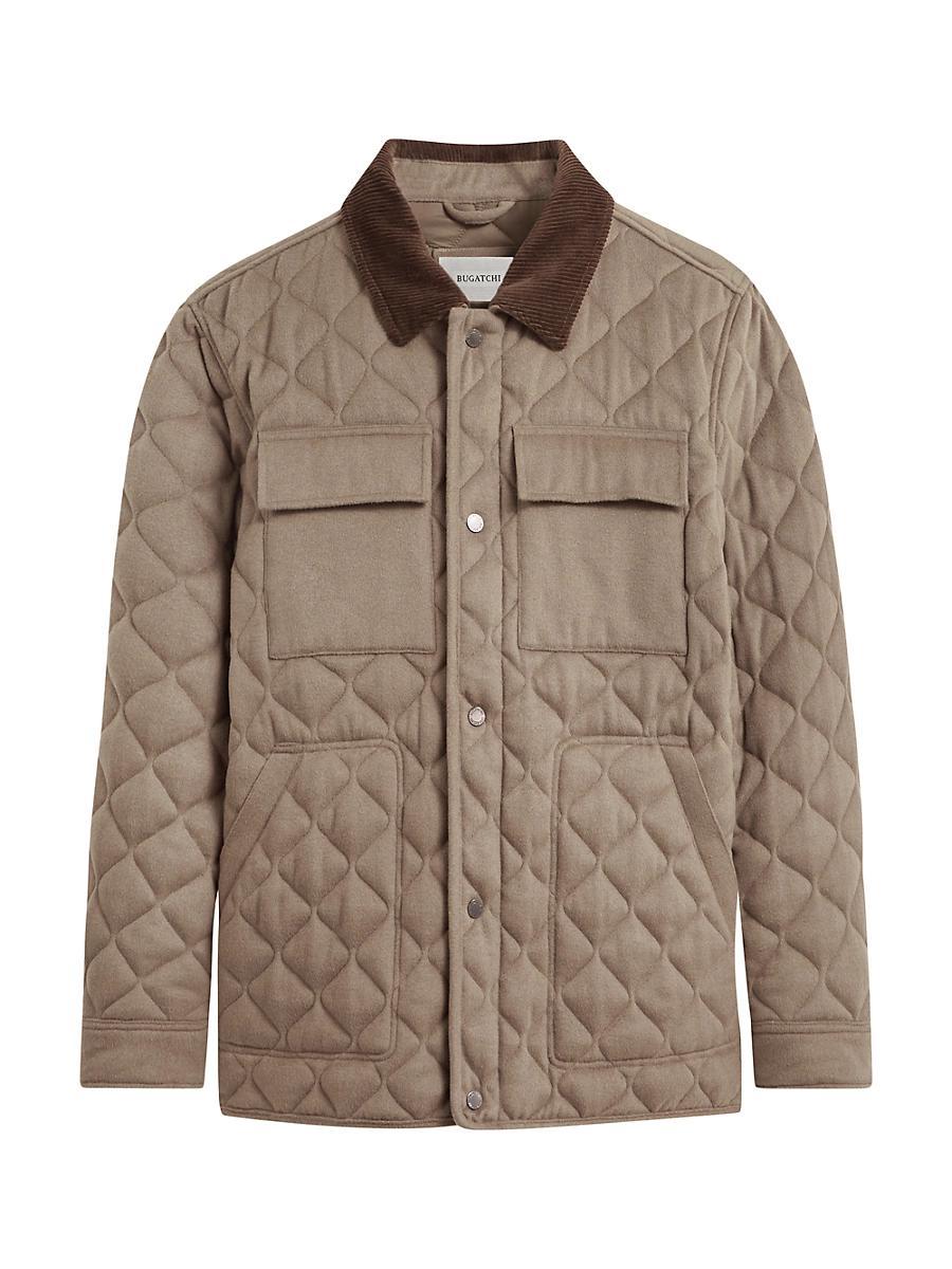 Mens Concealed-Zip Quilted Jacket Product Image